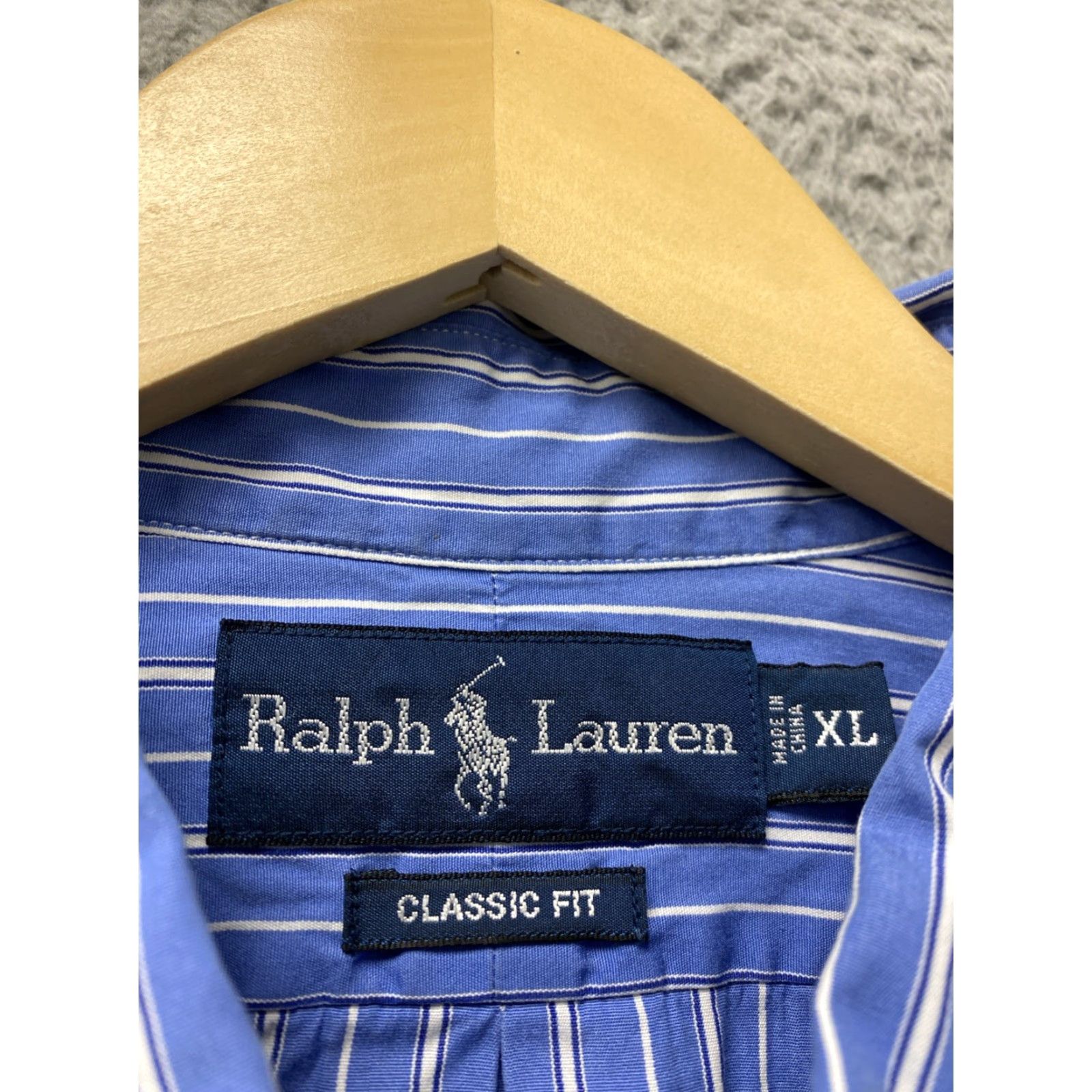 Polo Ralph Lauren VINTAGE Ralph Lauren Men's Shirt Long Sleeve XL Blue Stripes Casual Designer Cotton Size US XL / EU 56 / 4 - 4 Thumbnail