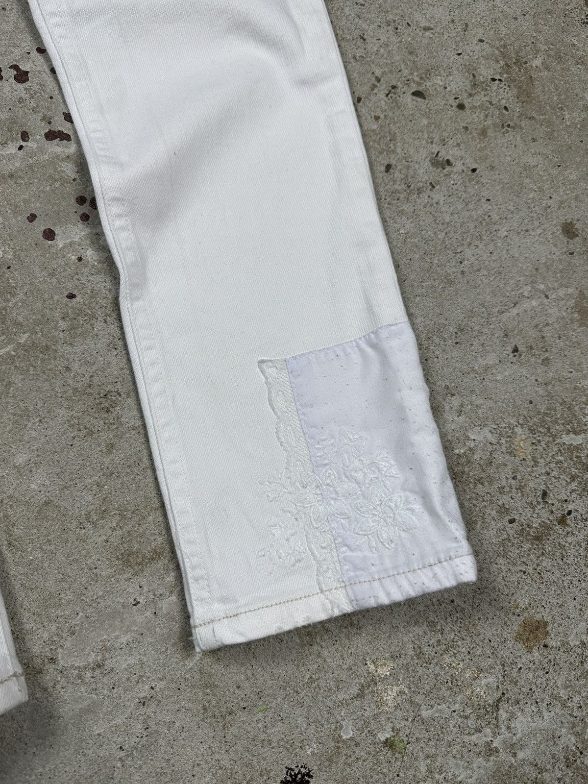 Polo Ralph Lauren × Vintage Vintage Y2K Ralph Lauren Reworked Patched Denim Pants Jeans Size US 27 - 3 Thumbnail
