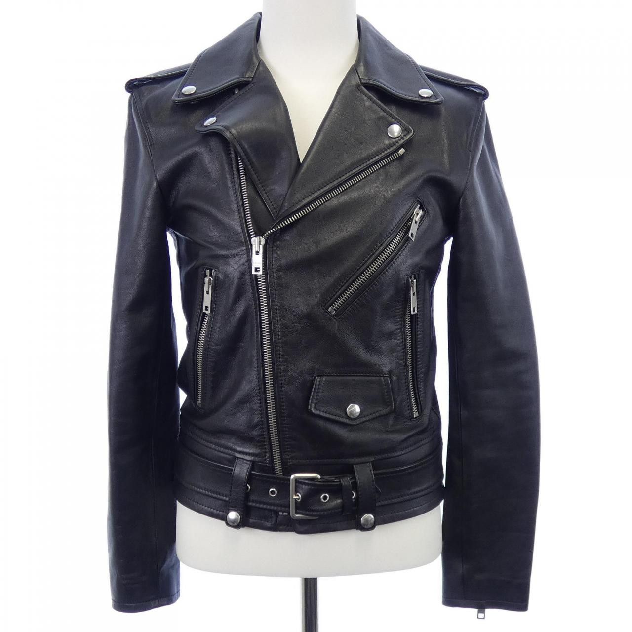 Celine Celine Celine Classic Biker Jacket Calfskin Jacket Leather Outerwear 2E158599E DUTY FREE for USA Size ONE SIZE - 1 Thumbnail