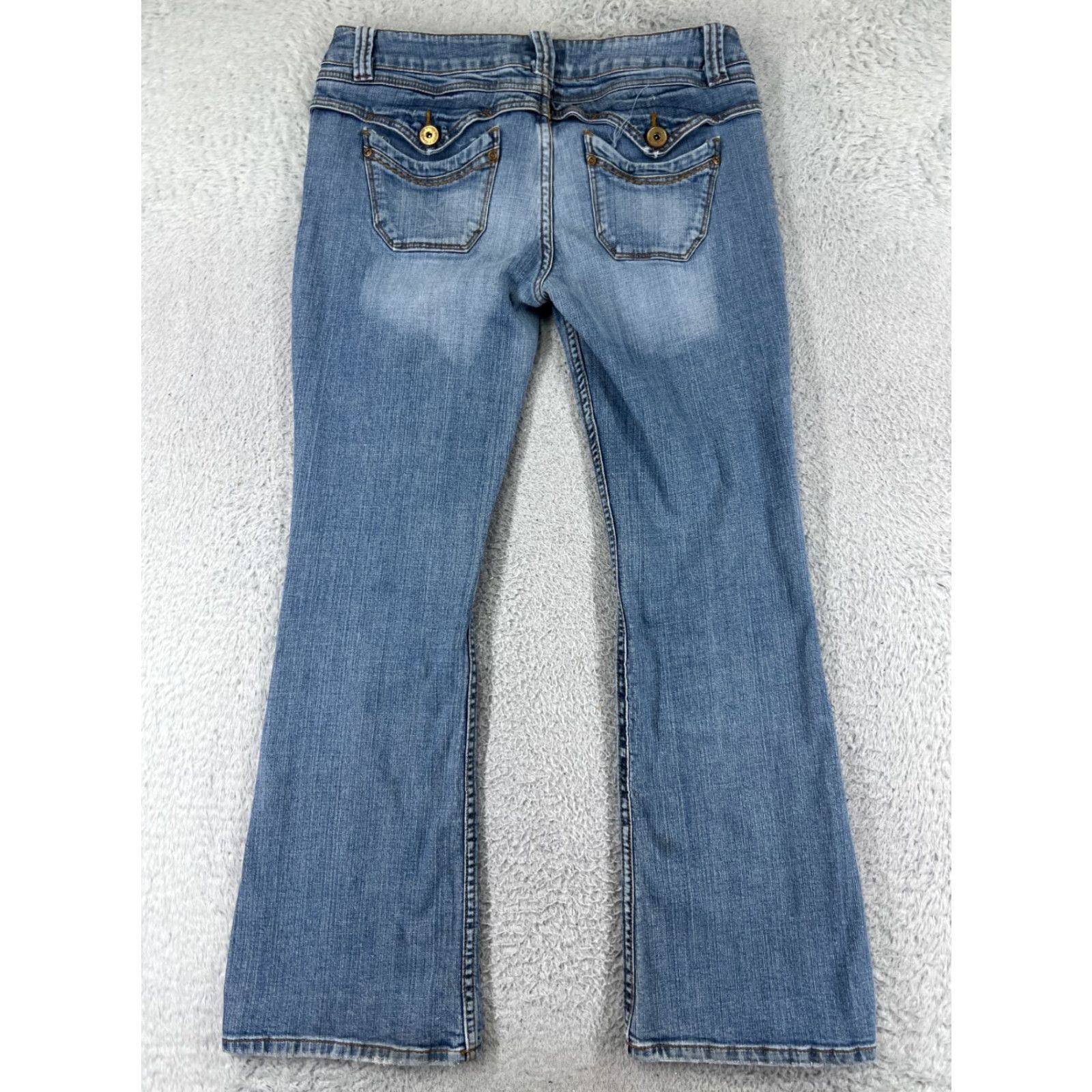Vintage US Polo Assn Women's Jeans 15 Bootcut Blue Denim Cotton Mid Rise Classic Size 32 Girl Size 36" / US 14 / IT 50 - 2 Thumbnail