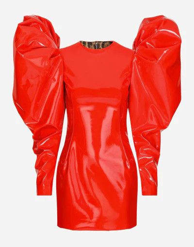 Dolce & Gabbana o1y0825 Crewneck Mini Dress in Red Size S / US 4 / IT 40 - 1 Thumbnail