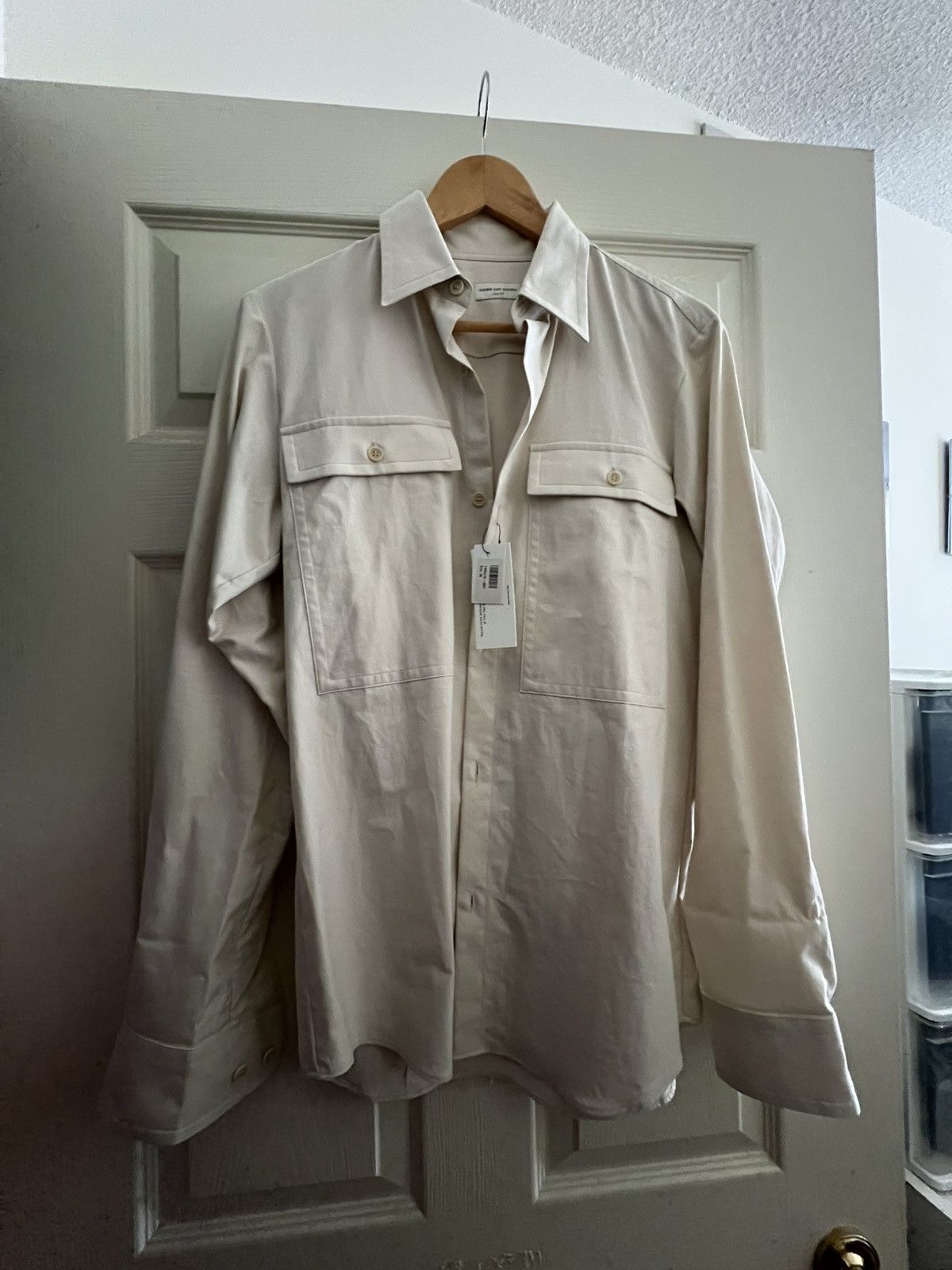 Dries Van Noten Cream Dries Van Noten Shirt Size US S / EU 44-46 / 1 - 1 Thumbnail