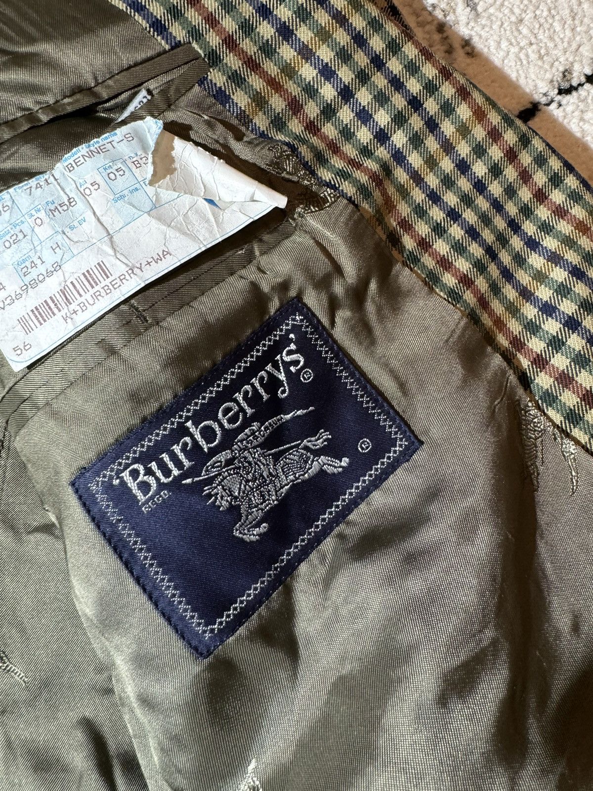 Burberry × Vintage Burberry’s Vintage Plaid Check Blazer Oldmoney Men’s Large Size 44R - 11 Thumbnail