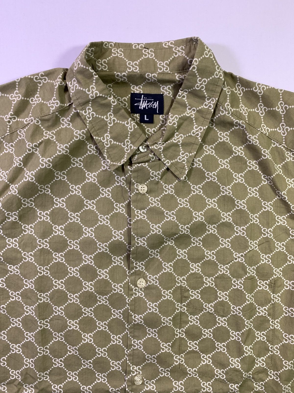 Stussy Vintage Rare Stussy Gucci Monogram Shirts Size US L / EU 52-54 / 3 - 1 Thumbnail