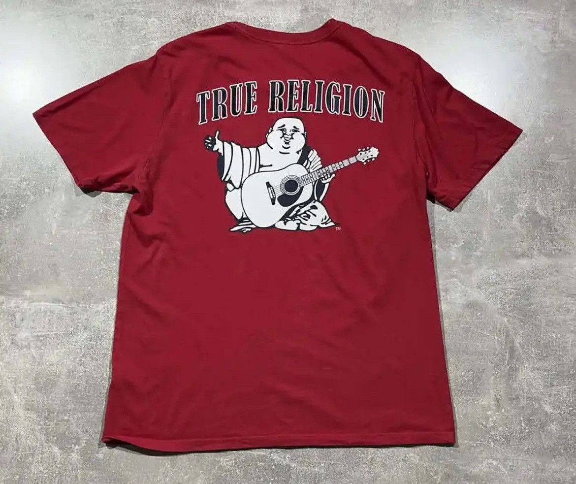 Pre-owned True Religion X Vintage True Religion World Tour Bog Logo T-shirt Y2k In Red