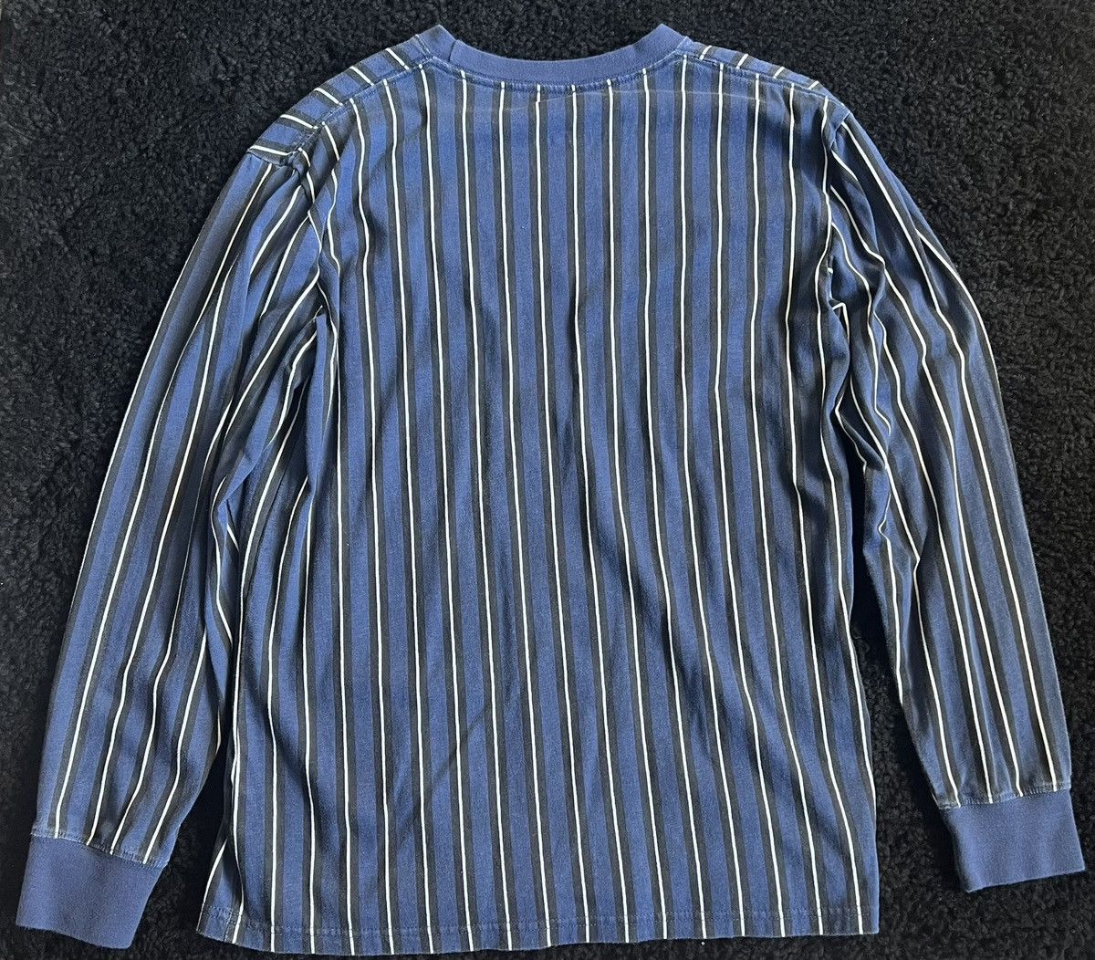 rue21 Dark Blue Long Sleeve Striped Shirt Men’s Medium Size US M / EU 48-50 / 2 - 2 Thumbnail