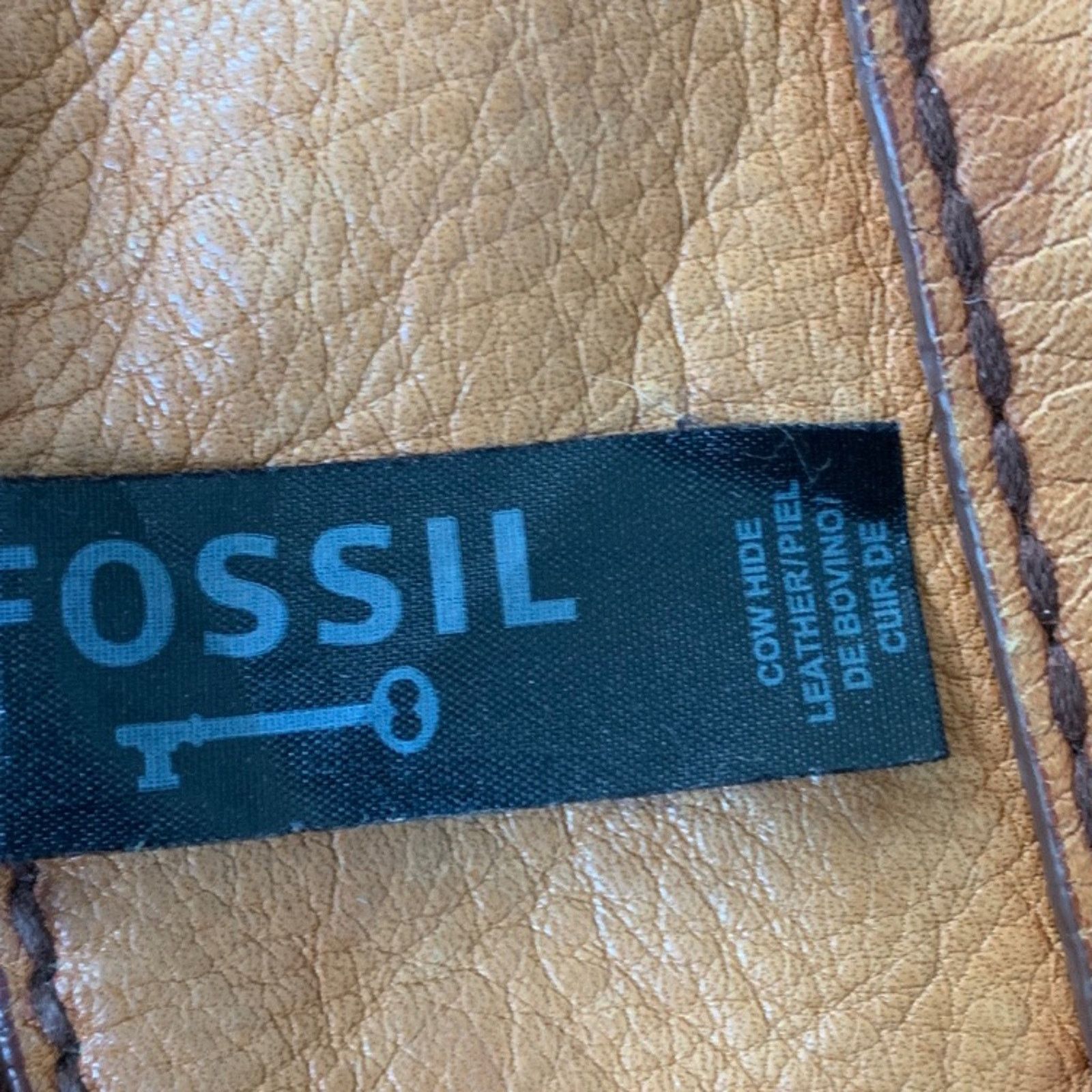 Fossil Fossil Vintage Crossbody Purse Tan Leather Soft Adj Strap Size ONE SIZE - 7 Thumbnail