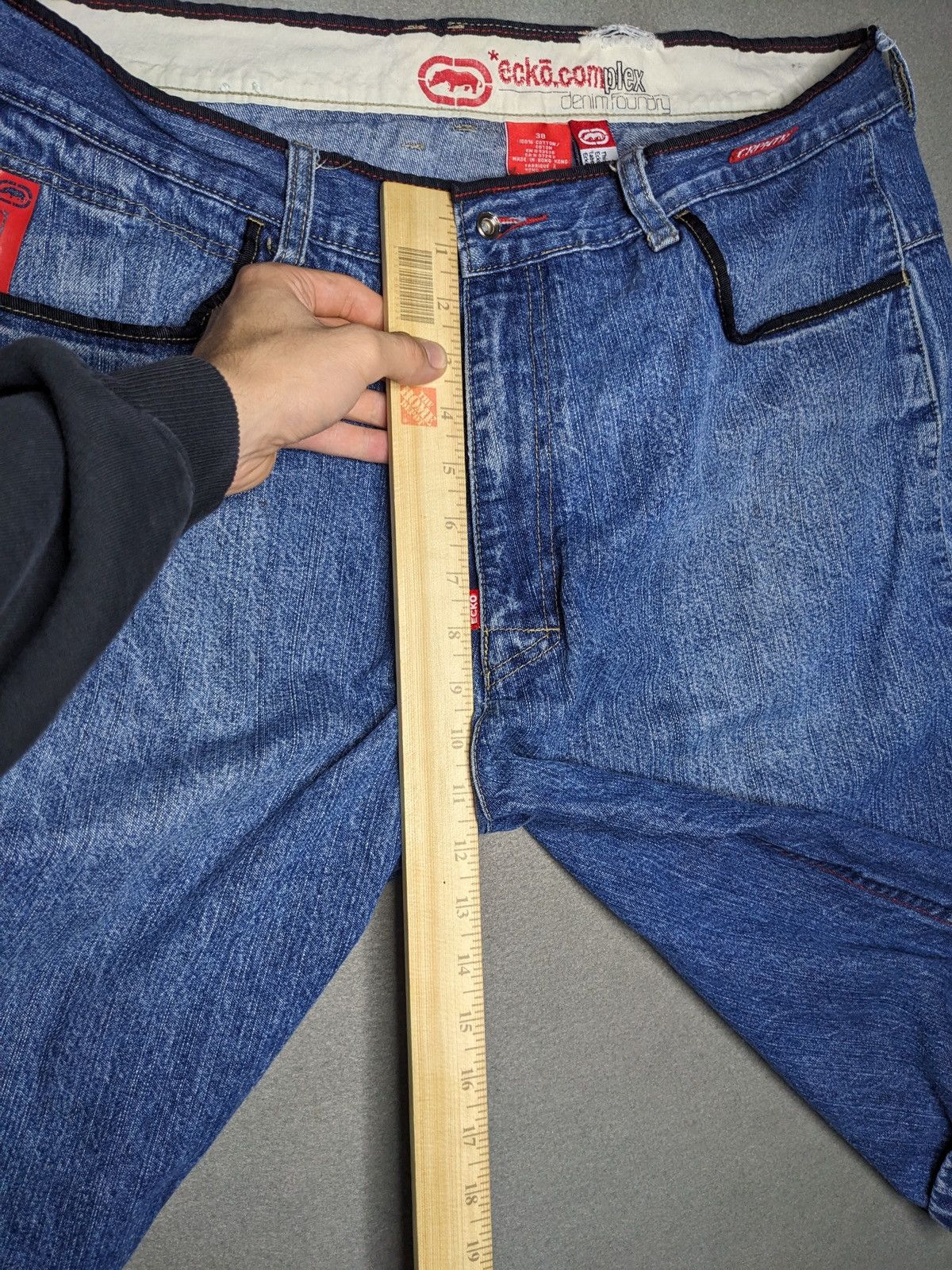 Ecko Unltd. Vintage 90s Ecko Unltd Carpenter Shorts Denim Baggy Jorts 38 Size US 38 / EU 54 - 19 Thumbnail