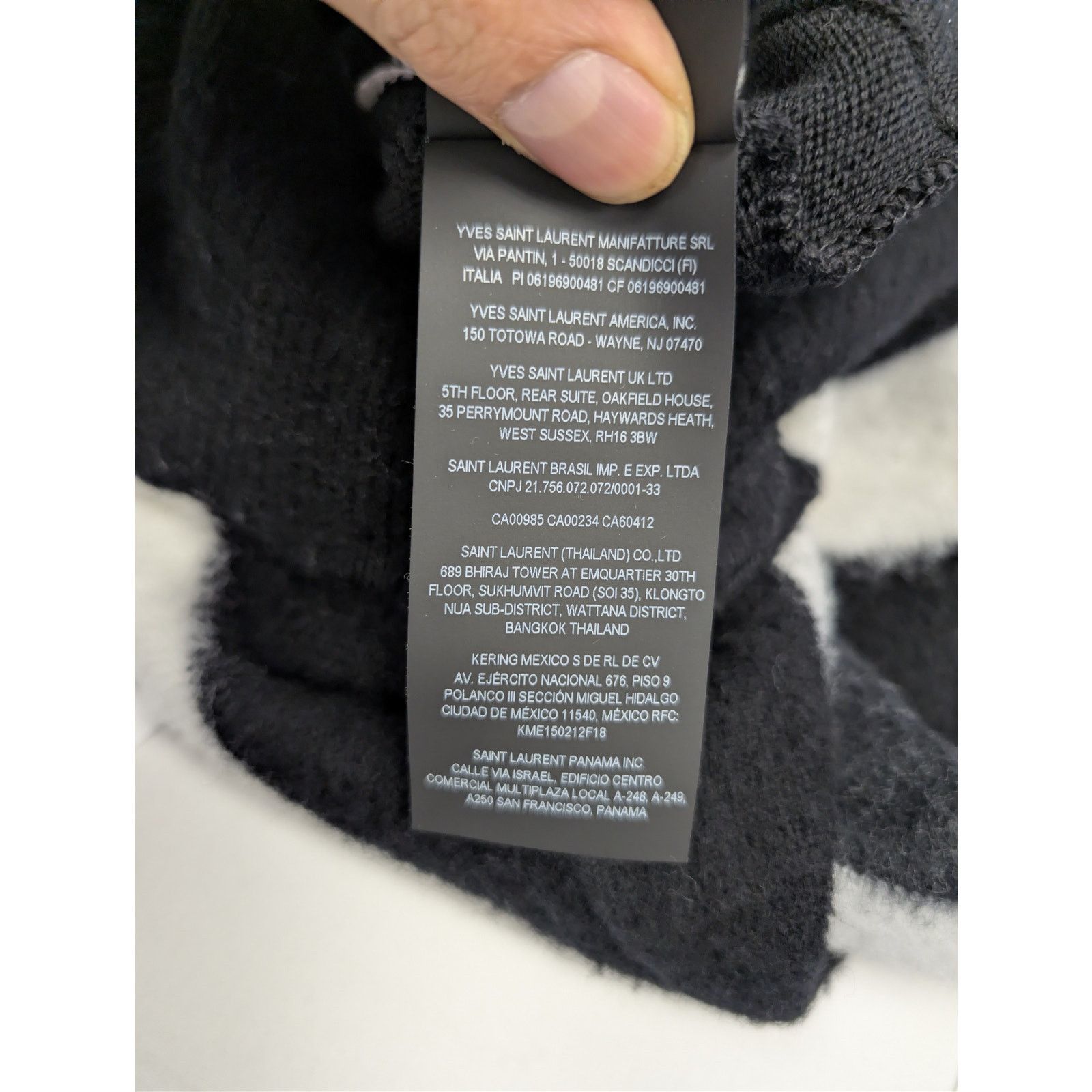 Saint Laurent Paris o1rshd1 graphic-print wool jumper sweater Sweatshirt Size US M / EU 48-50 / 2 - 21 Thumbnail