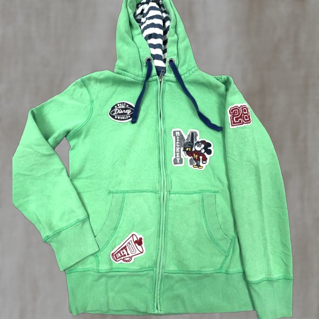 Disney Disney Parks Authentic Hoodie Women M Green Sweatshirt Jacket Mickey World Cartoon Logo Embroidered Full Zip Pockets All Seasons Short Sleeve not— Size M / US 6-8 / IT 42-44 - 1 Thumbnail