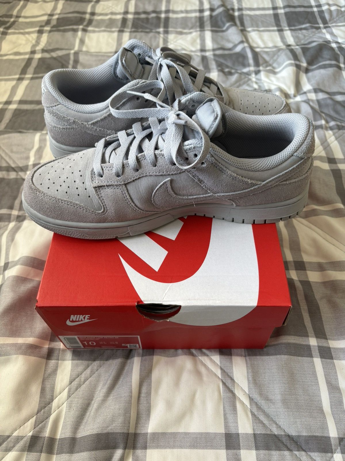 Nike Nike Dunk Low Grey Suede Size US 10 / EU 43 - 8 Thumbnail
