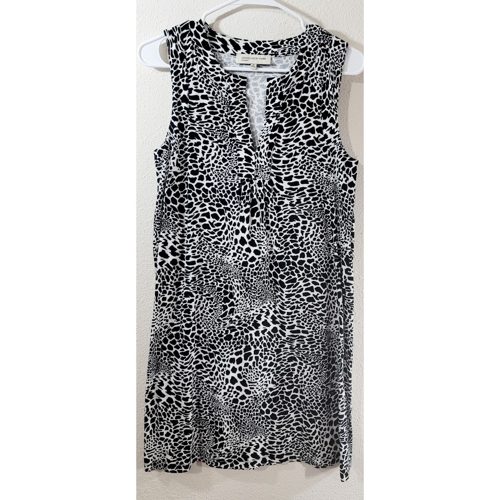 Jones New York Jones New York Black White Animal Print Mini Dress Small Size S / US 4 / IT 40 - 5 Thumbnail