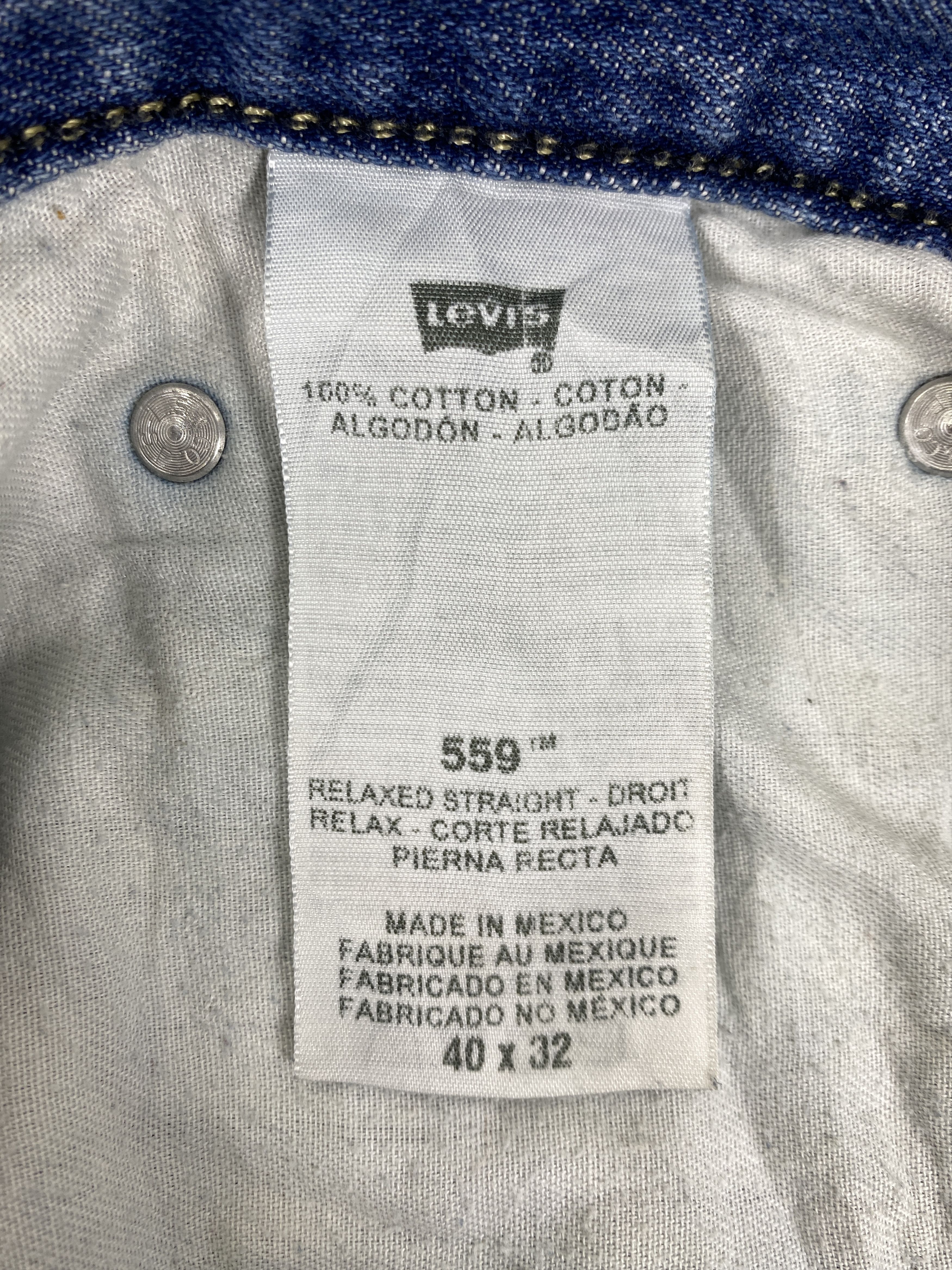 Levi's Distressed Blue Vintage Levi's 559 41x31.5 Denim -JN1444 Size US 41 - 9 Thumbnail