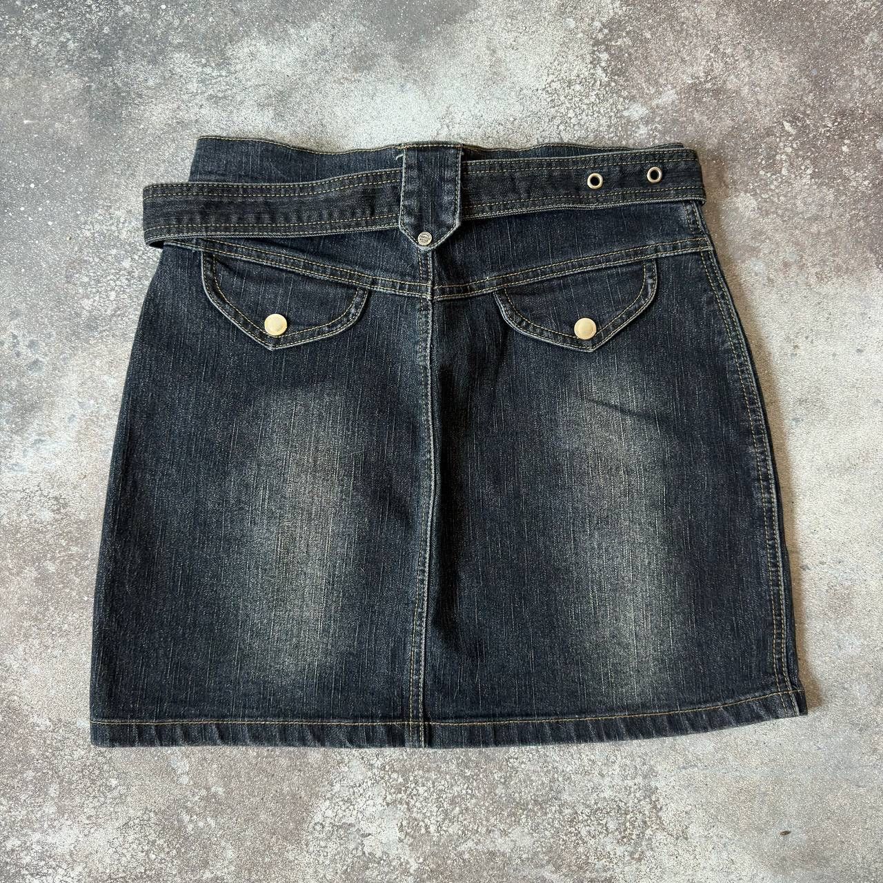 20471120 Amazing Y2K Bondage Multipocket Mini Skirt (rick owens vibe) Size 27" / US 4 / IT 40 - 2 Thumbnail