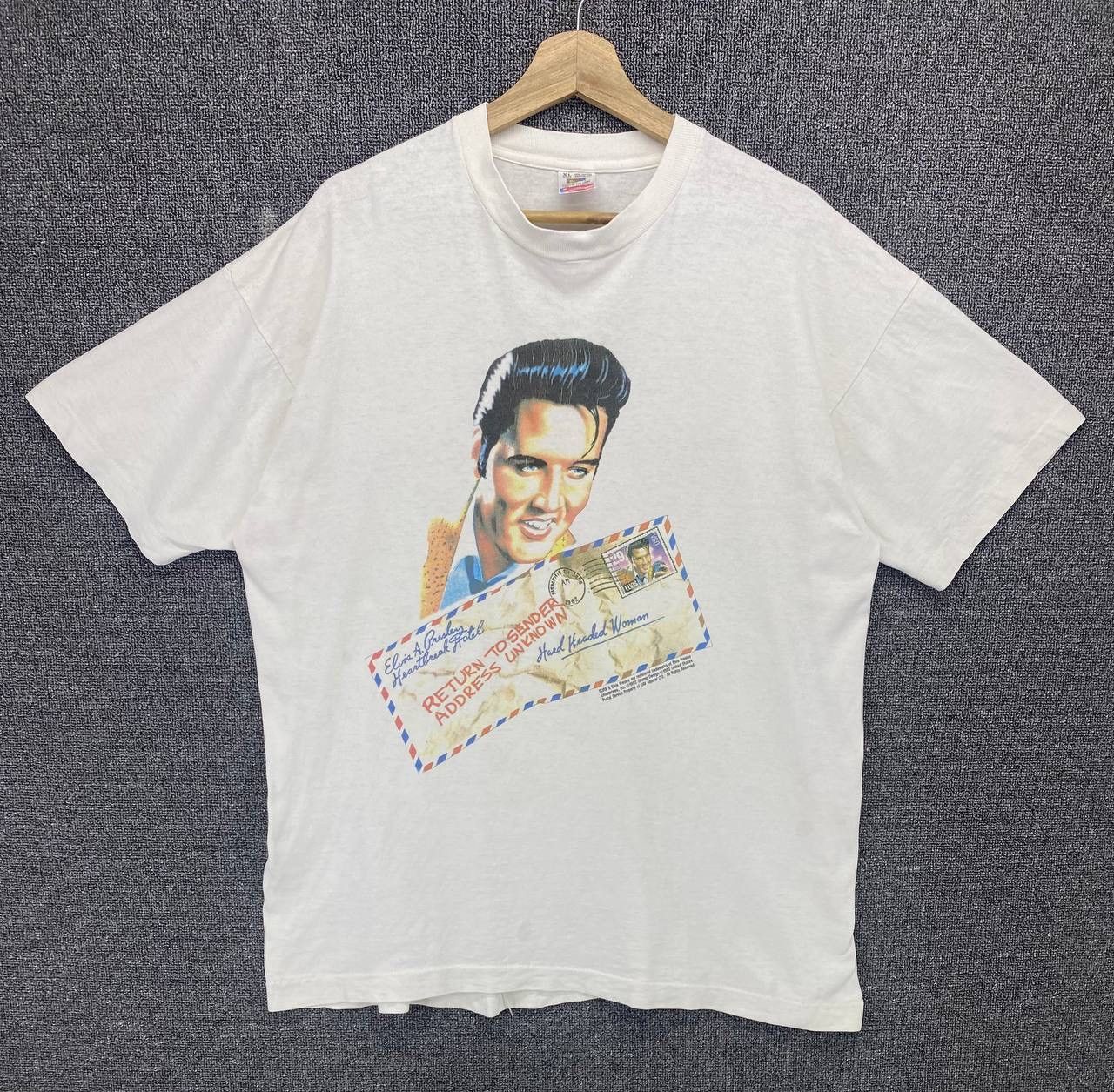 Band Tees × Vintage Vintage Elvis Presley Punk Rock Band Tee T Shirts Size US XL / EU 56 / 4 - 1 Thumbnail