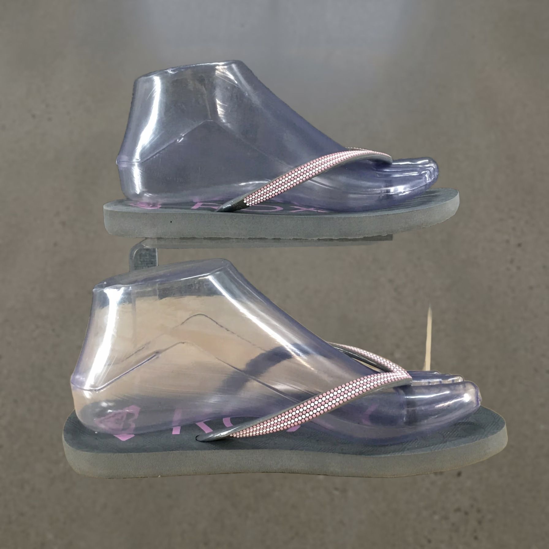 Vintage Roxy Sandals Women Flip Flop Gray Toe-Post Comfort Casual Classic Flats Size US 6 / IT 36 - 1 Thumbnail