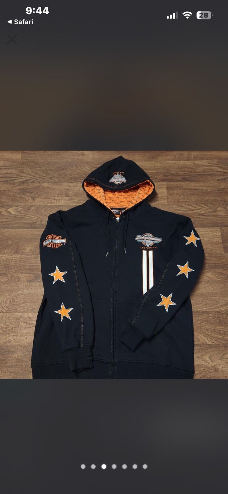Harley Davidson DEADSTOCK Vintage Harley Davidson Hoodie Embroidered Zip Up Size US L / EU 52-54 / 3 - 2 Thumbnail