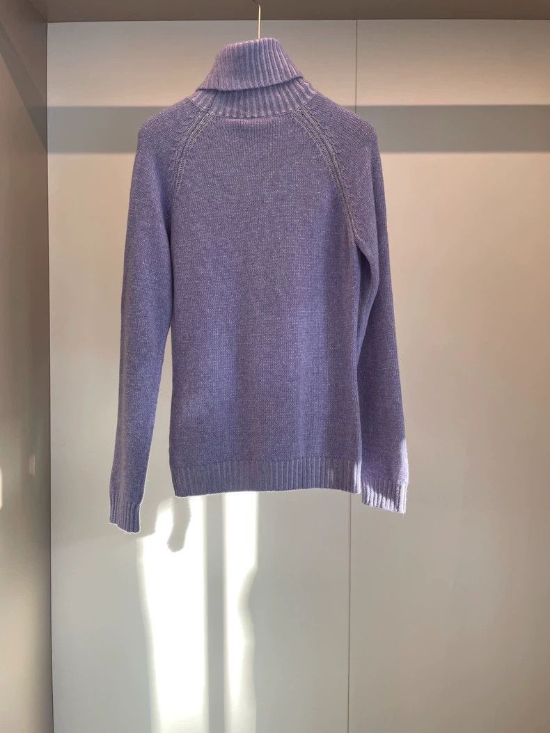 Loro Piana Loro Piana Purple Turtleneck Cashmere Sweater- Size US L / EU 52-54 / 3 - 1 Thumbnail