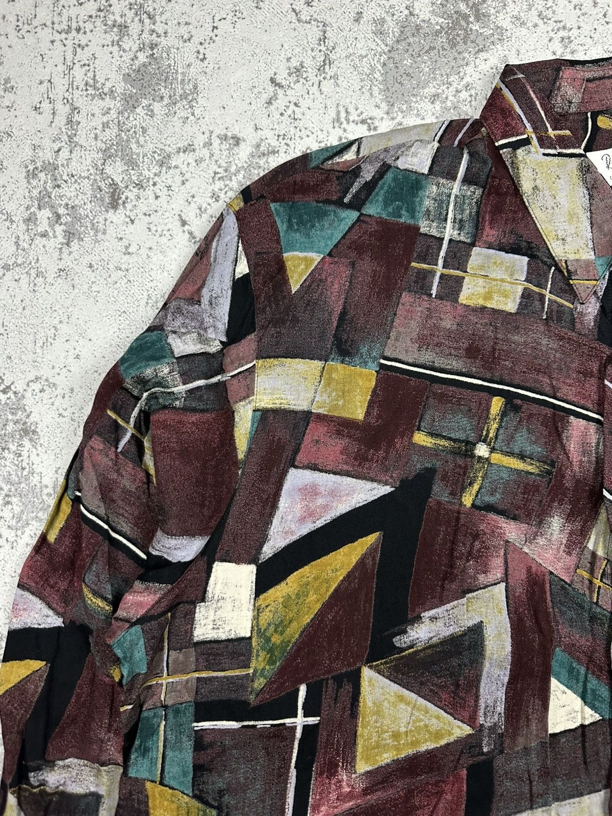 Vintage Vintage Renato Casali Abstract Art Shirt Long Sleeve Viscose Size US XL / EU 56 / 4 - 2 Thumbnail