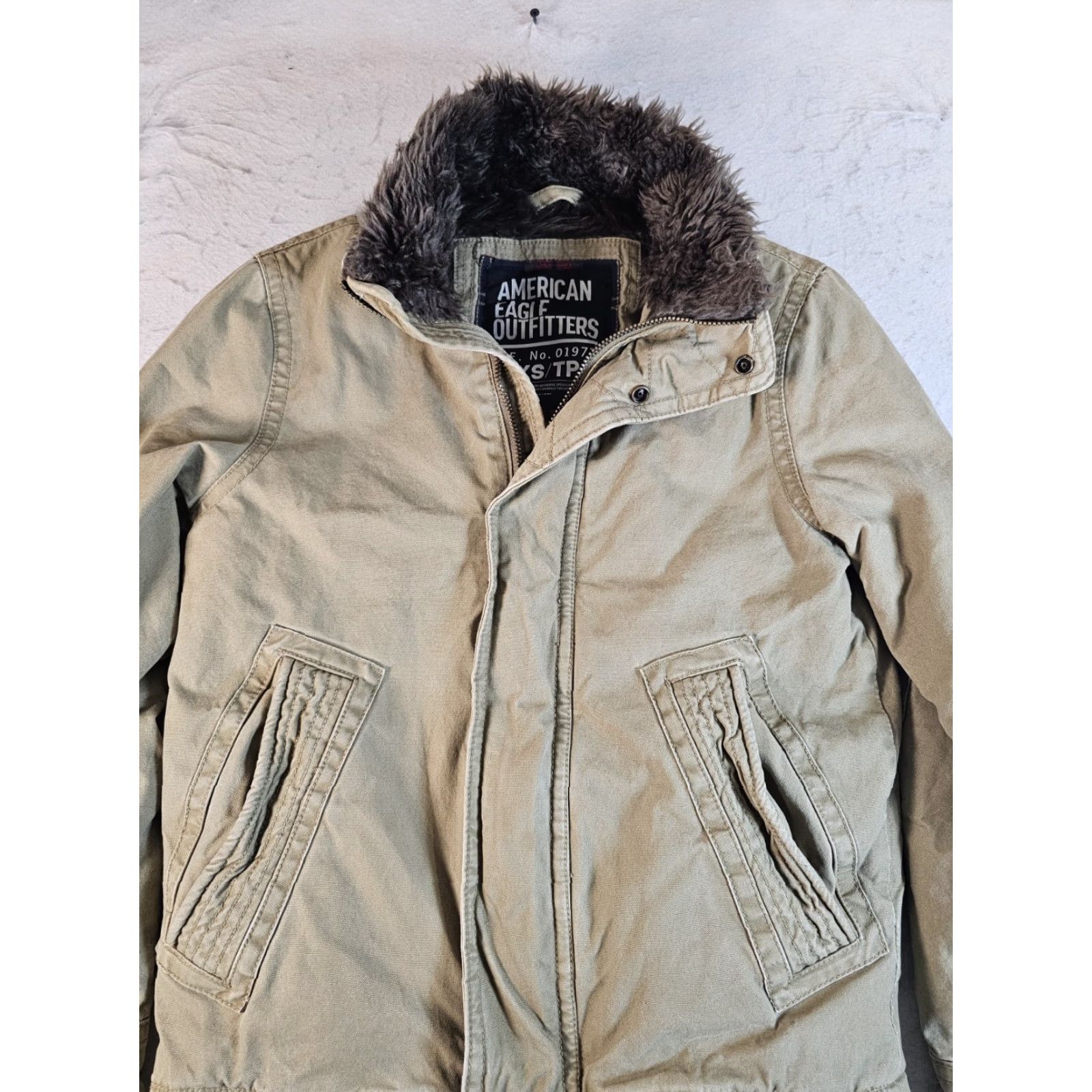 American Eagle Outfitters VINTAGE American Eagle Coat Chore Jacket Full Zip Faux Fur Lined XS Brown Men Regular Short 90s Classic Outdoor Size US XS / EU 42 / 0 - 6 Thumbnail