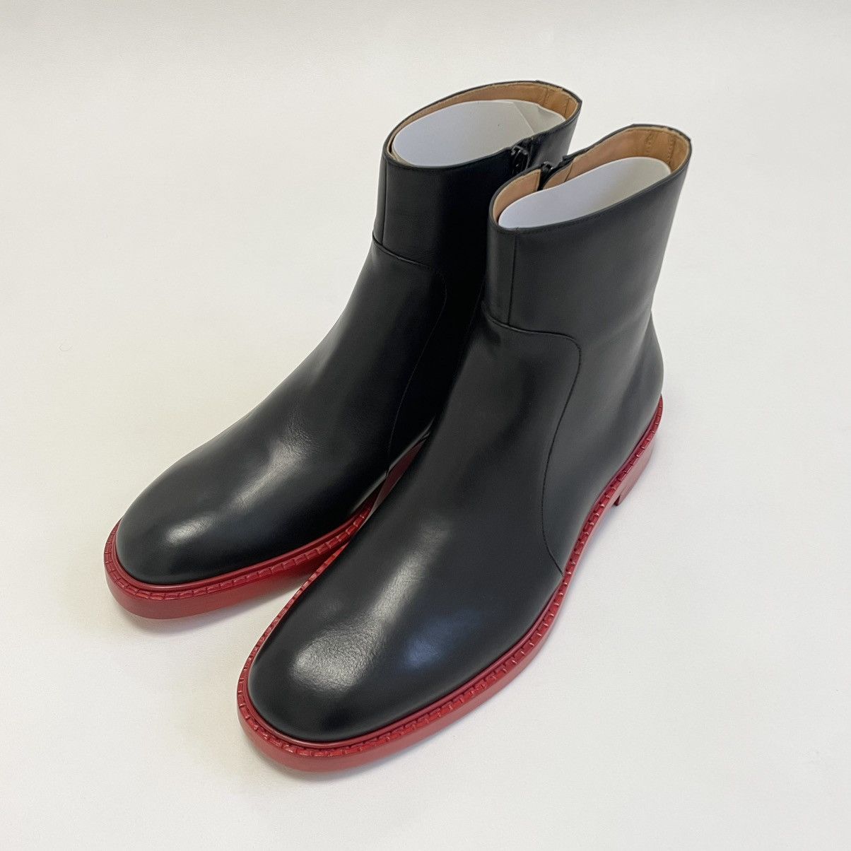 Maison Margiela A/W 16 ‘Painted Red Sole’ Black Boots Size US 13 / EU 46 - 7 Thumbnail