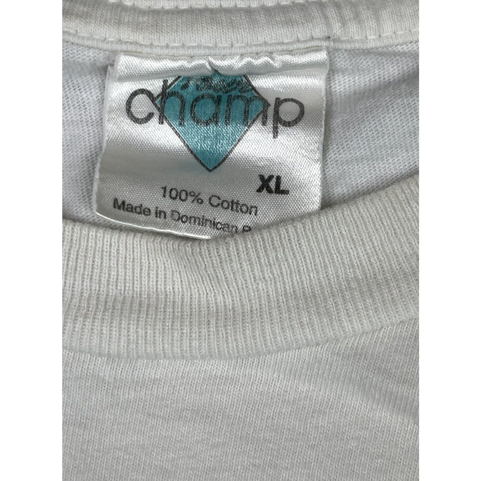 Nutmeg VINTAGE Nutmeg USA The Champ Football T-Shirt XL Men White 1996 NFL Charity 90s Mens Size US XL / EU 56 / 4 - 5 Thumbnail