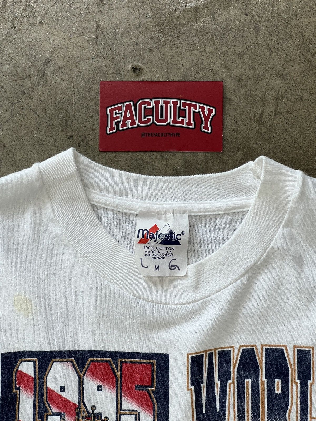 MLB Vintage 1995 MLB Atlanta Braves World Champ Baseball Medium Size US M / EU 48-50 / 2 - 3 Thumbnail