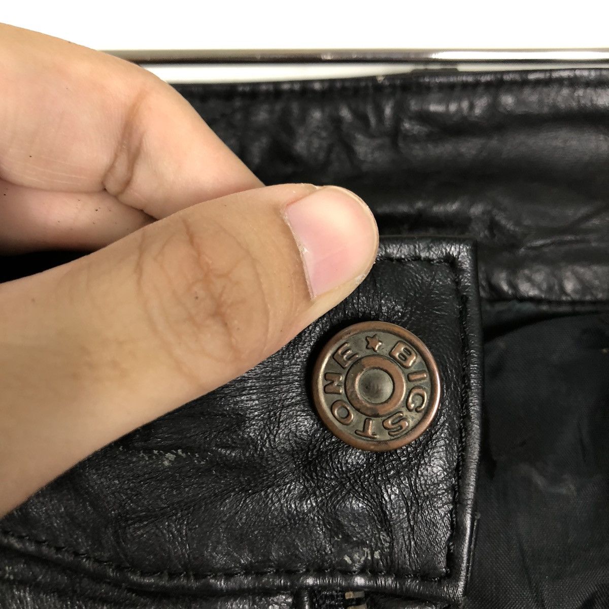 Genuine Leather 🔥Vintage Rare Genuine Leather Pants Big Stone Usa Size US 28 / EU 44 - 10 Thumbnail