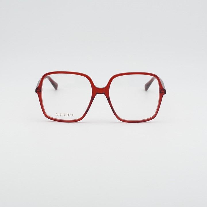 Gucci Gucci GG1003O 011 Eyeglasses Shiny Transparent Red 53mm Size ONE SIZE - 2 Thumbnail