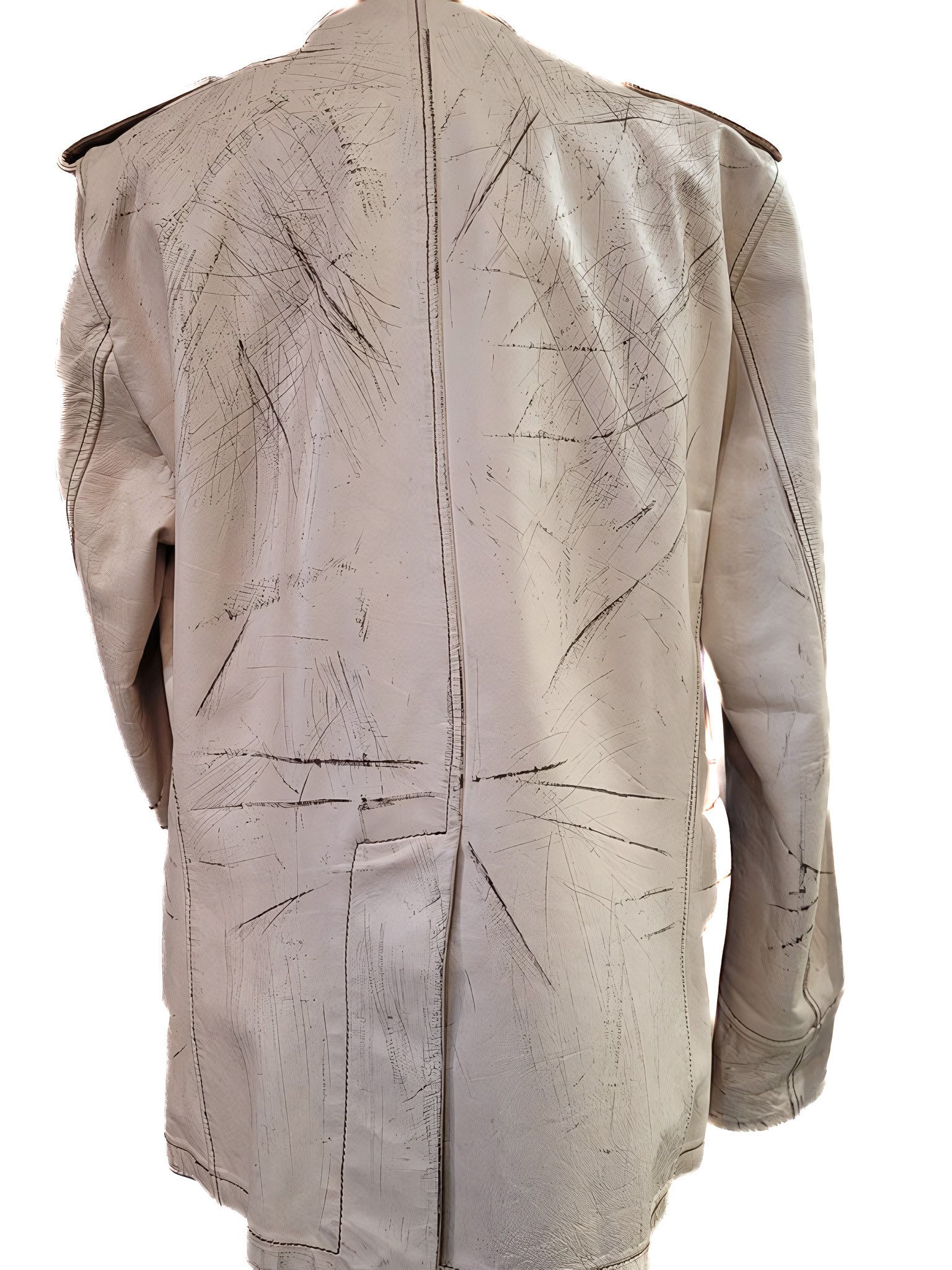 Saint Laurent Paris RIVE GAUCHE PAINTED LEATHER COAT BY TOM FORD Size US L / EU 52-54 / 3 - 2 Thumbnail