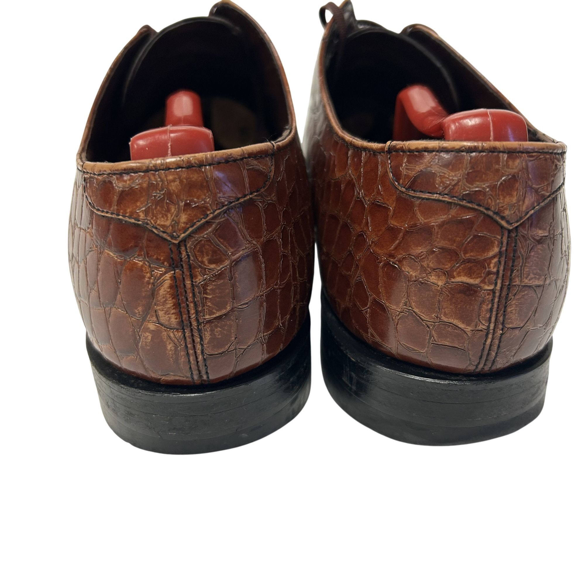Stacy Adams Vtg Stacy Adams 2 Tone ALLIGATOR GRAIN Cap Toe Oxfords Size US 11 / EU 44 - 5 Thumbnail