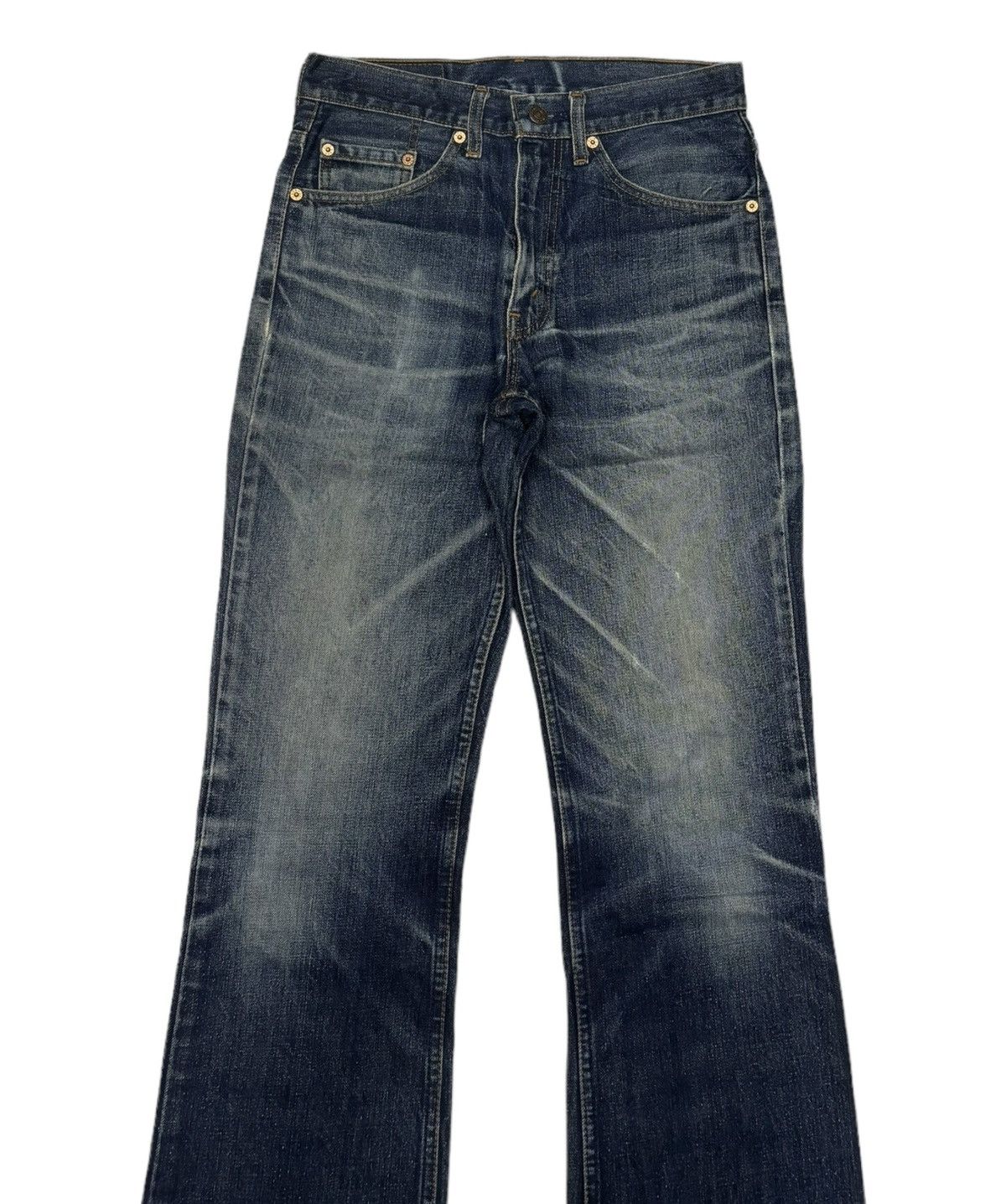 Levi's VINTAGE LEVIS 517 FLARE BOOTCUT DISTRESSED DENIM JEANS Size US 29 - 7 Thumbnail