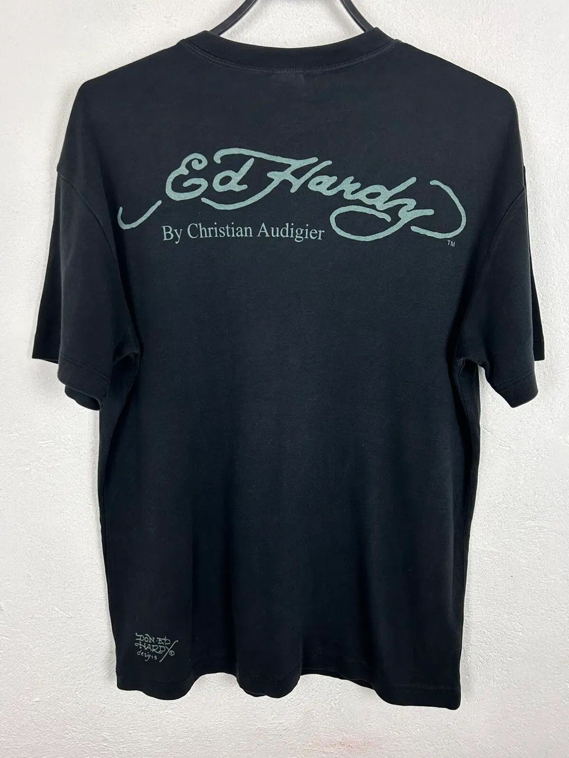 Christian Audigier Vintage Ed Hardy Christian Audigier Rhinestones T-Shirt Size US L / EU 52-54 / 3 - 3 Thumbnail