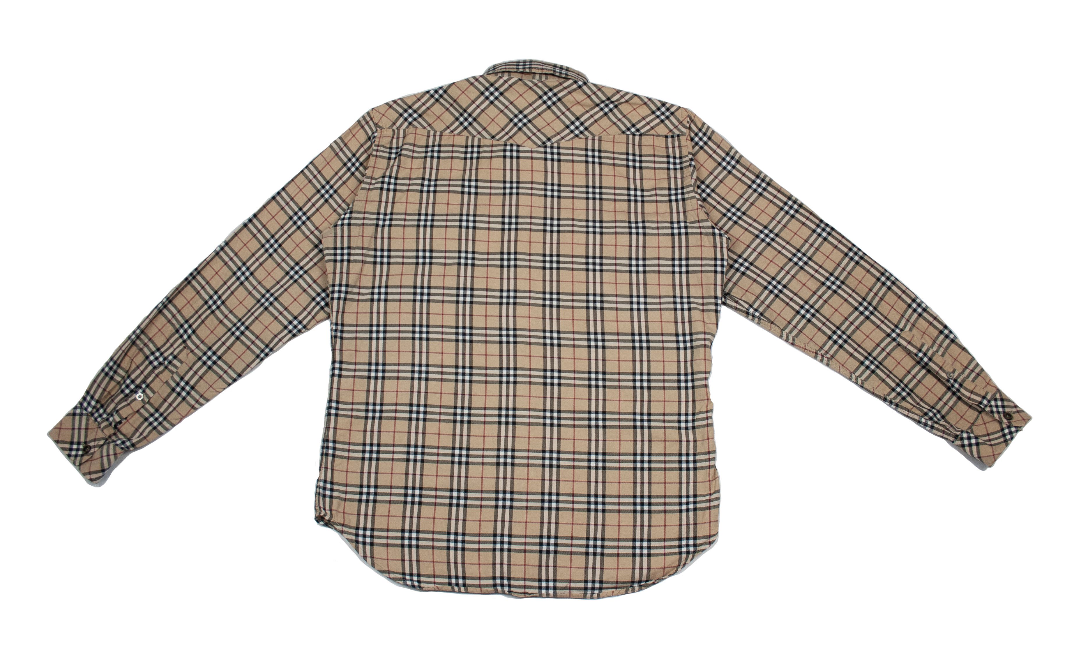 Burberry 00S Logo Nova Check Plaid Longsleeve Shirt Size US M / EU 48-50 / 2 - 2 Thumbnail