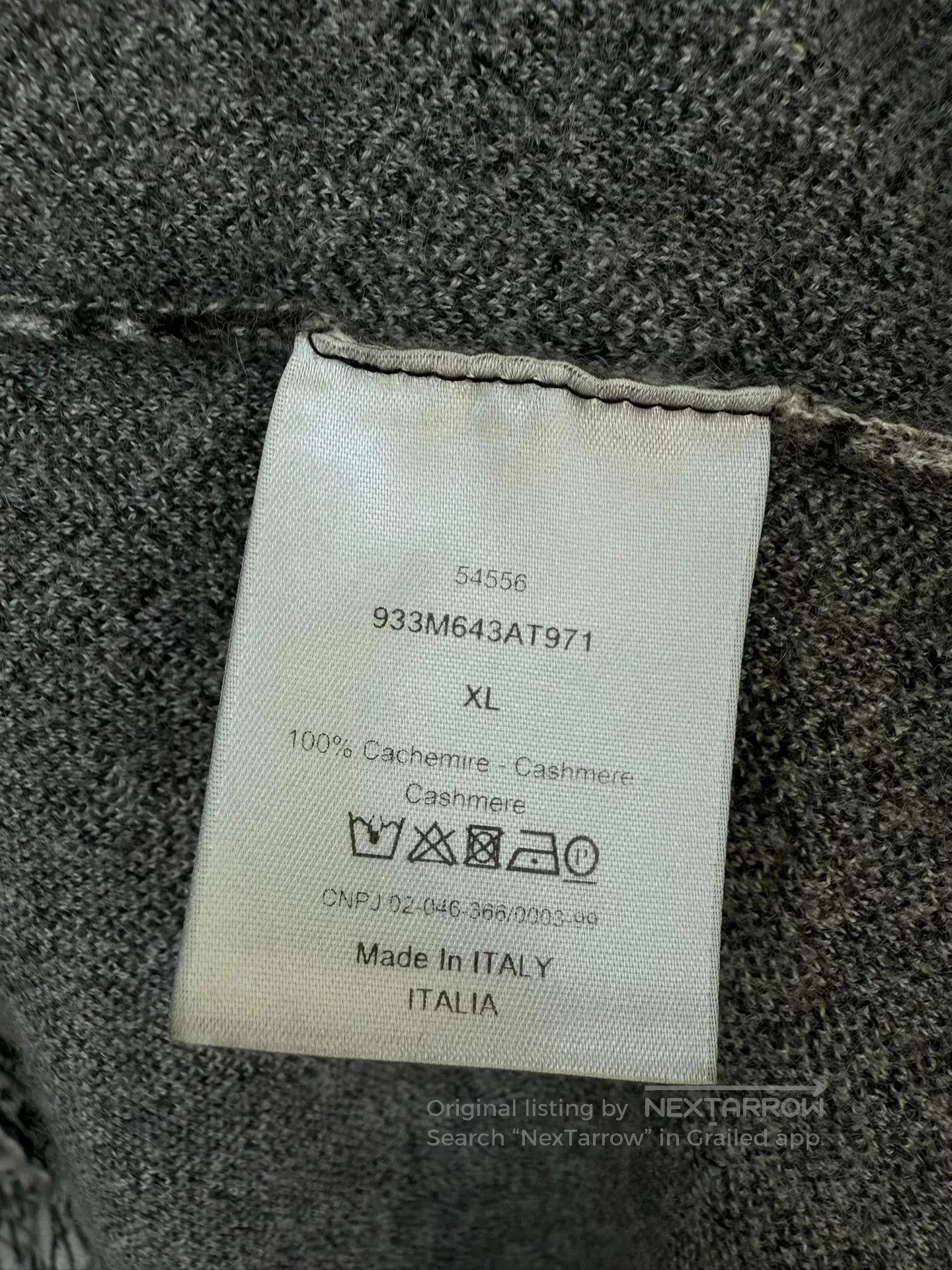 Dior dior printed cashmere sweater in gray. Size XL / US 12-14 / IT 48-50 - 3 Thumbnail