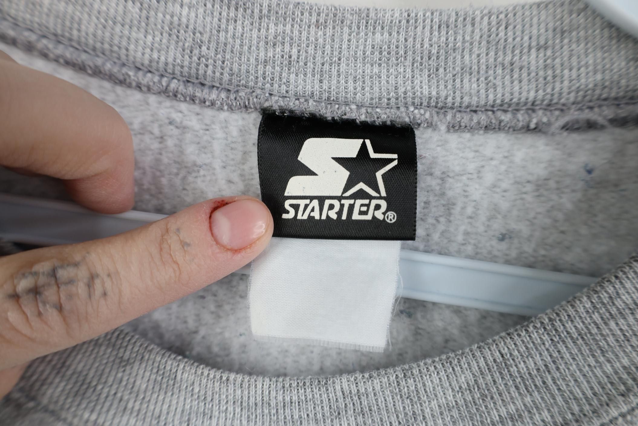Starter Vintage 90s Starter Spell Crewneck Sweatshirt Heather Gray Size US XL / EU 56 / 4 - 10 Thumbnail