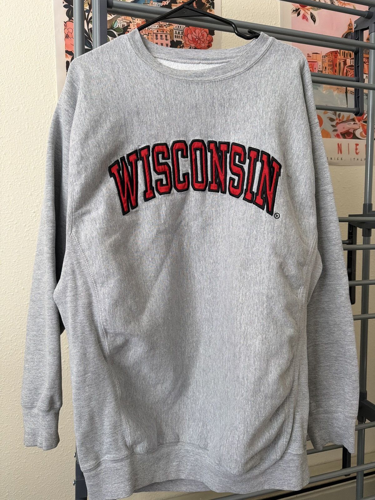 Steve And Barrys Wisconsin Badgers Vintage Crewneck Gray Red Arch XL Size US XL / EU 56 / 4 - 1 Thumbnail