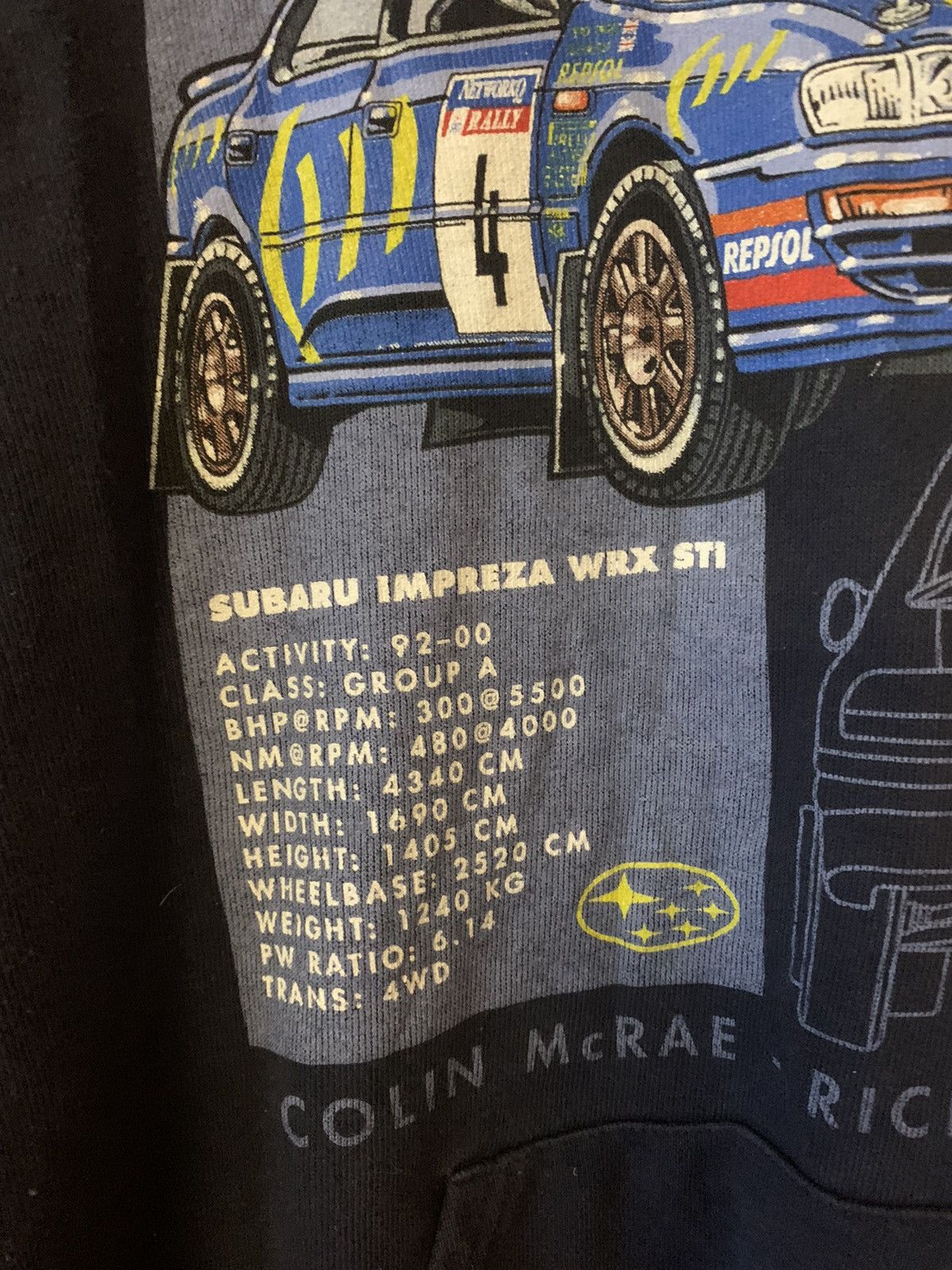 Vintage Subaru Impreza WRX STI Colin McRae and Richard Burns hoodie Size US M / EU 48-50 / 2 - 7 Thumbnail