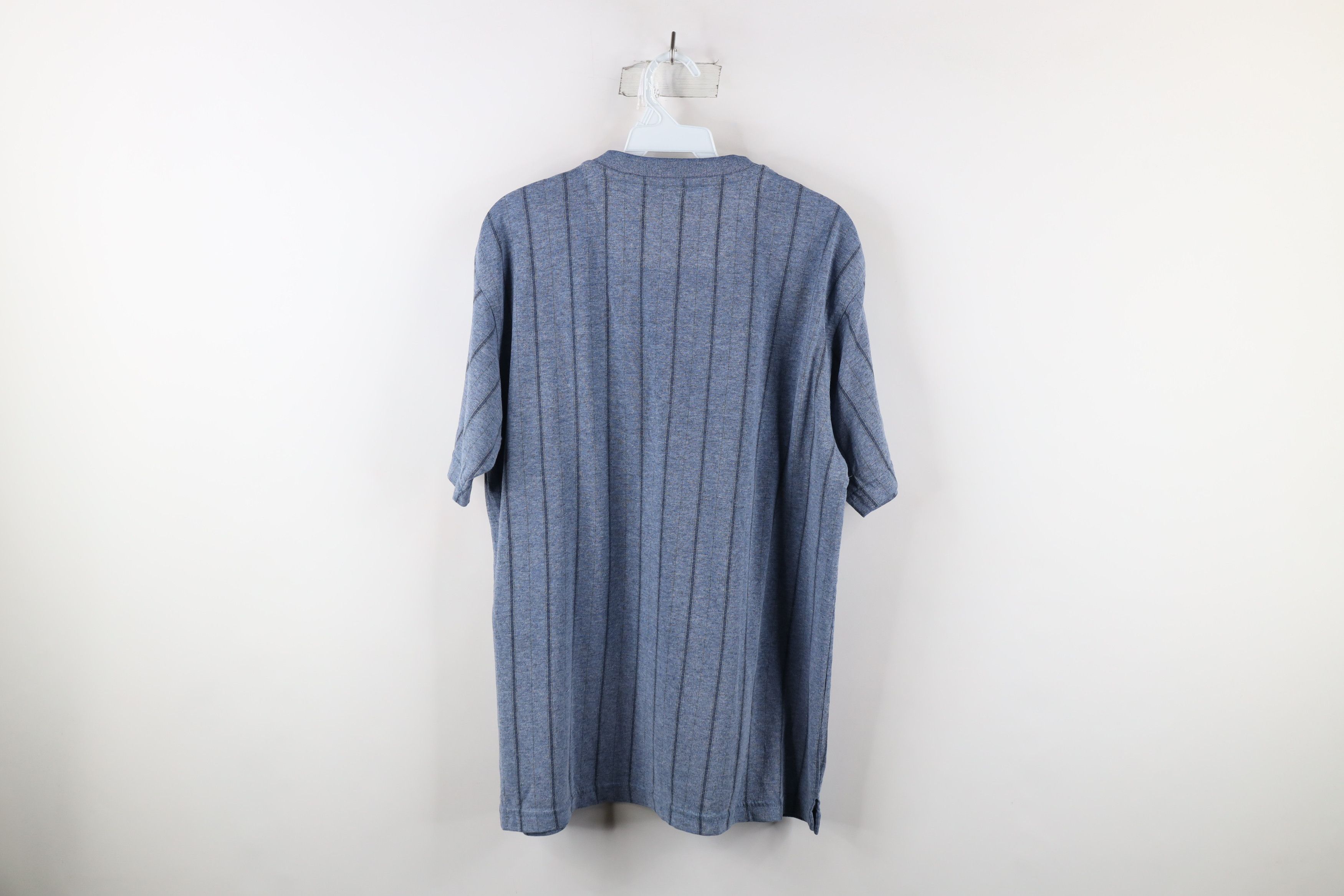 Vintage Vintage 90s Streetwear Striped Short Sleeve Henley T-Shirt Size US M / EU 48-50 / 2 - 6 Thumbnail