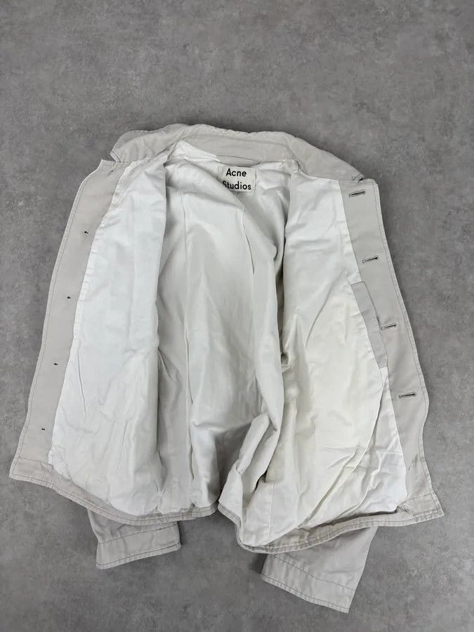 Acne Studios Acne Studios White Creamy Worker Buttoned Jacket Size US M / EU 48-50 / 2 - 8 Thumbnail