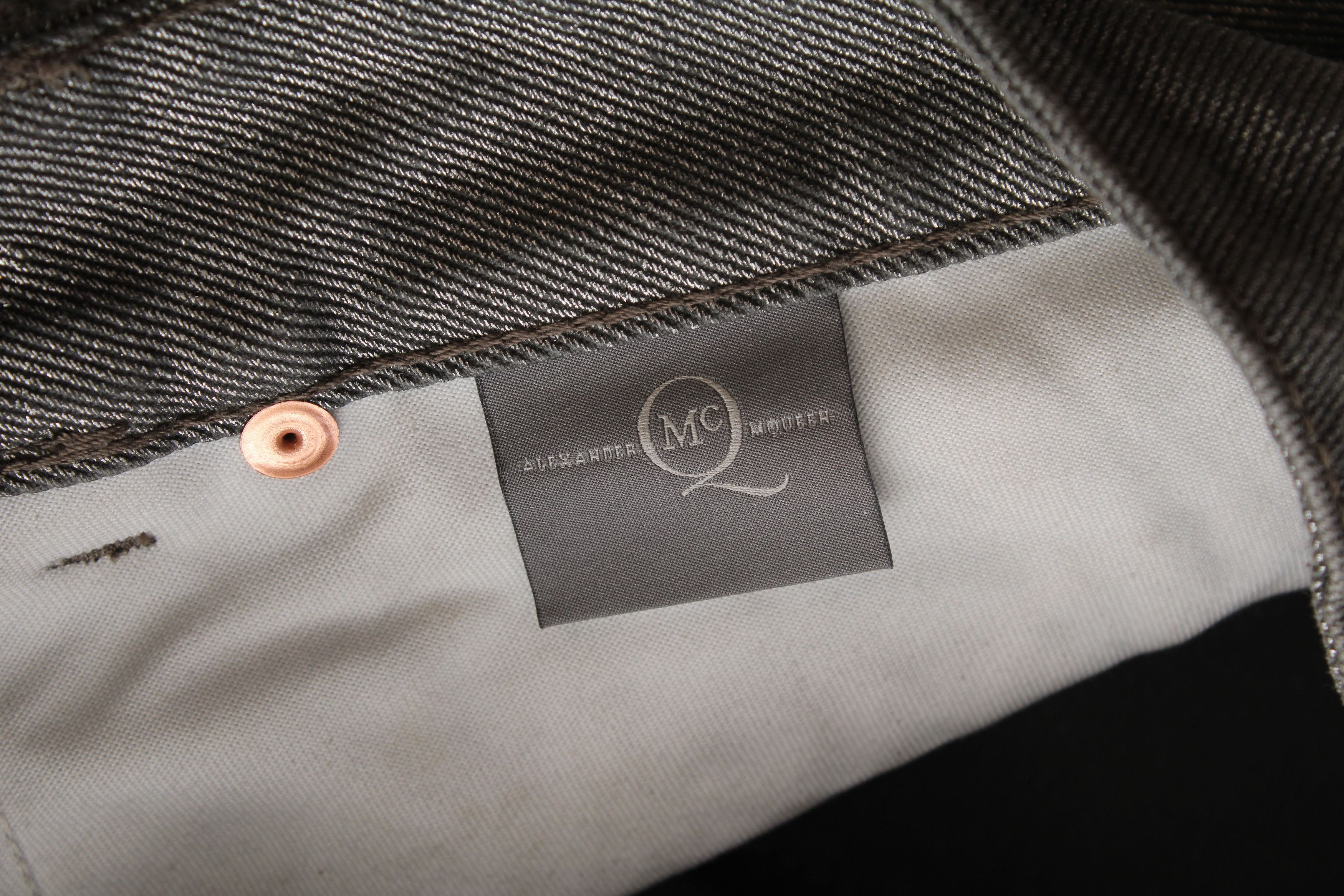 Alexander McQueen MCQ Alexander McQueen Silver Metallic Jeans Size 29" - 12 Thumbnail