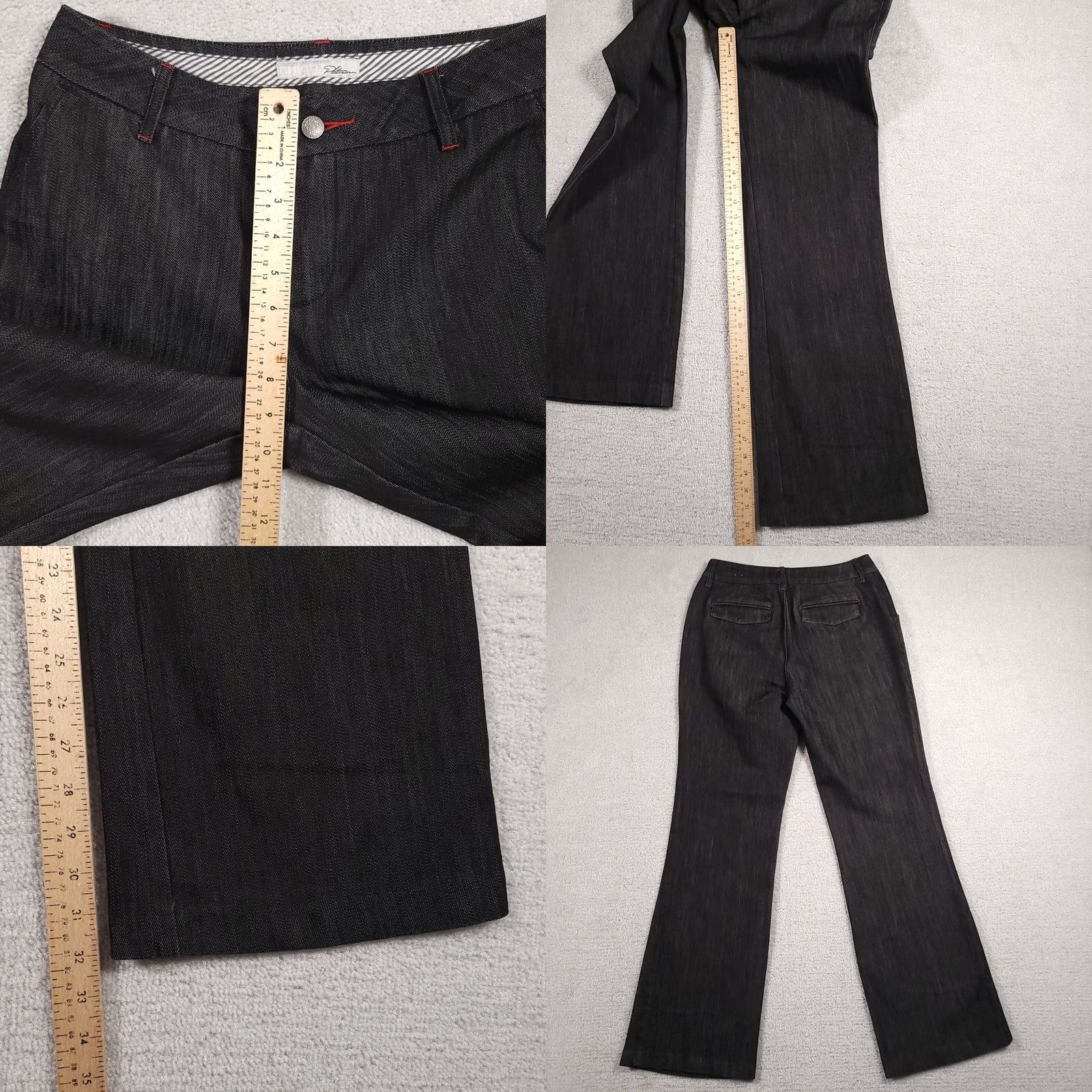 Vintage Chicos Platinum Jeans Women's 0.5 Tall Black Retro Mid Rise Flare 29x32 Jeans Chico's Brand Womens Mens? Size 29" - 8 Thumbnail