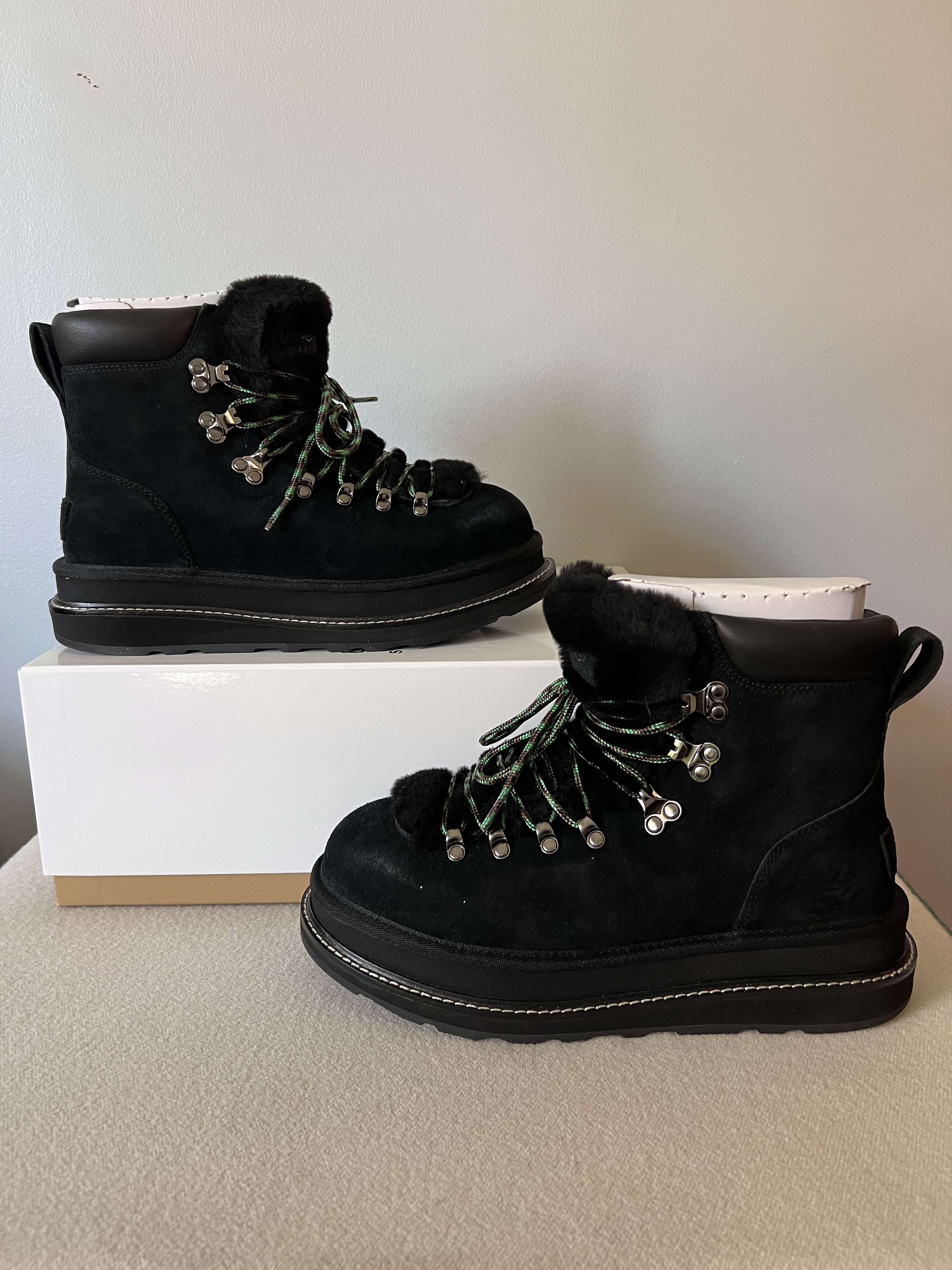 Sacai UGG Hiker Boots in Black
