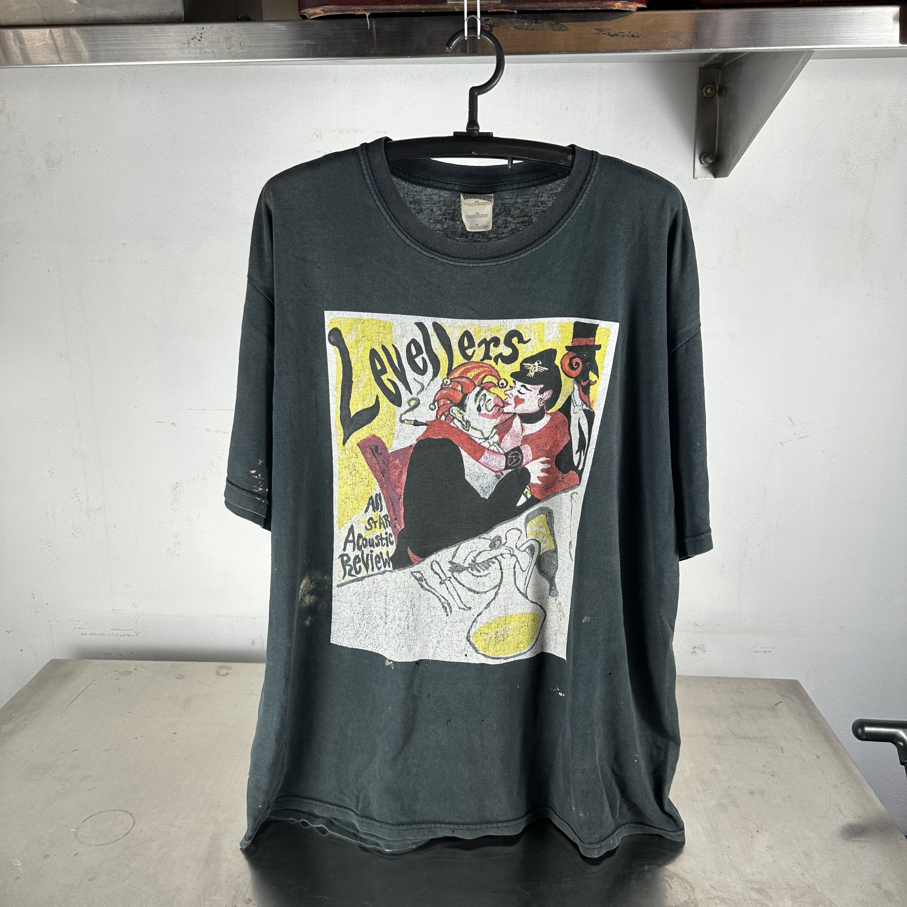 Vintage ​Vintage 90s Levellers All Star Acoustic Rock Band Tee Size US XL / EU 56 / 4 - 1 Thumbnail