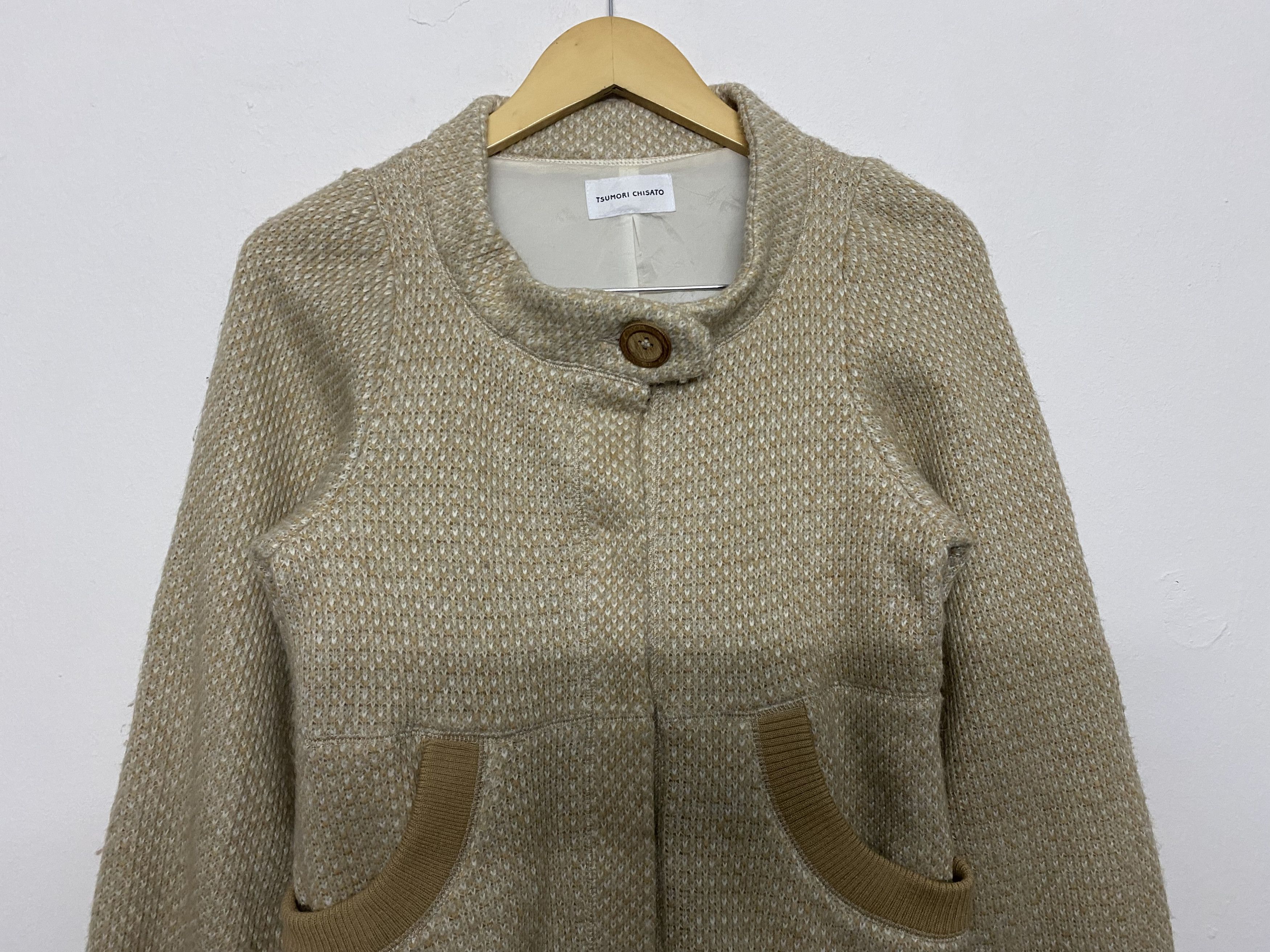 Tsumori Chisato TSUMORI CHISATO Wool Blend Stand Collar Cardigan Jacket Size S / US 4 / IT 40 - 3 Thumbnail