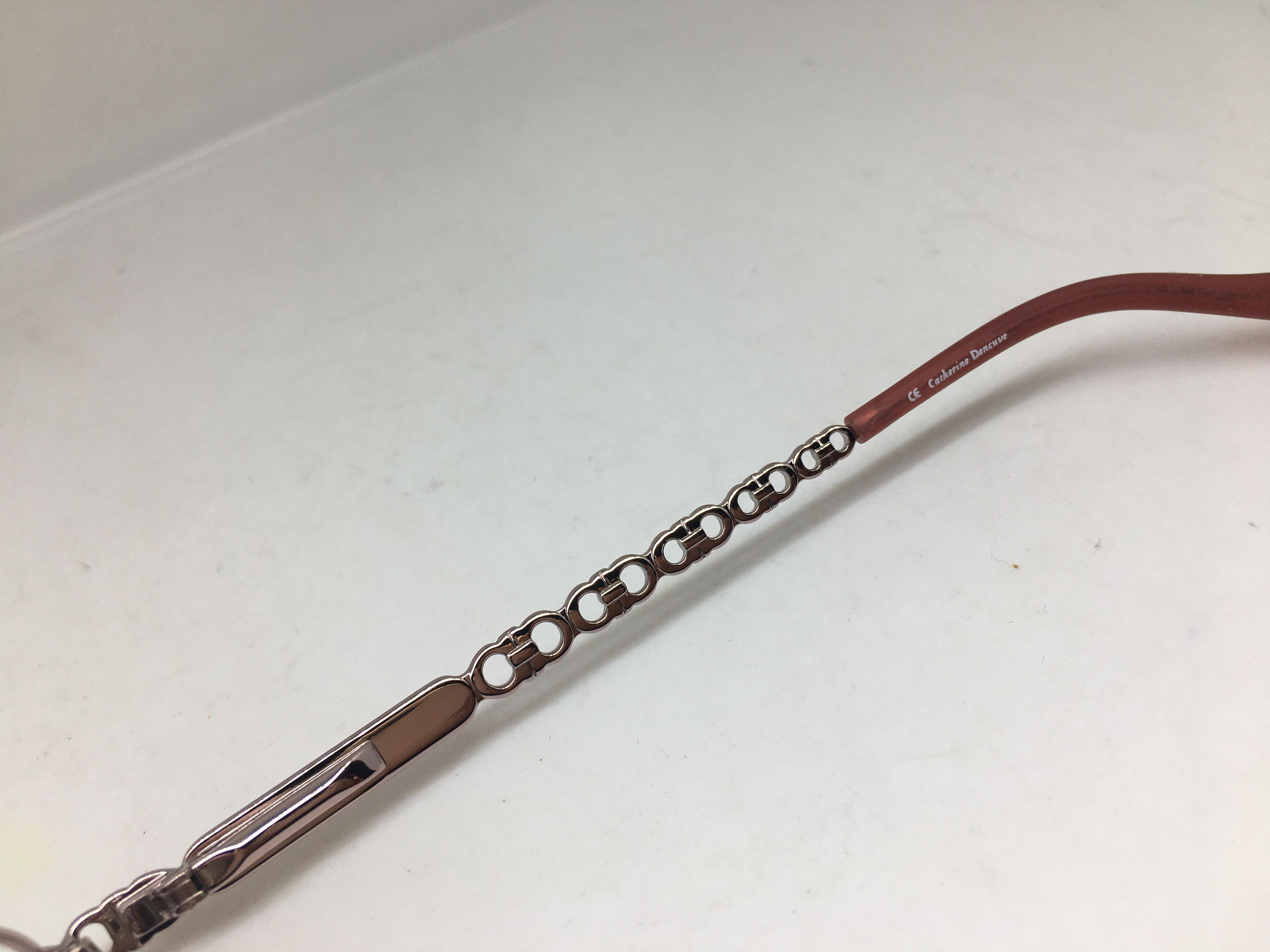 Vintage Catherine Deneuve CD207 Purish Oval Silver Eyeglasses Frame Size ONE SIZE - 4 Thumbnail