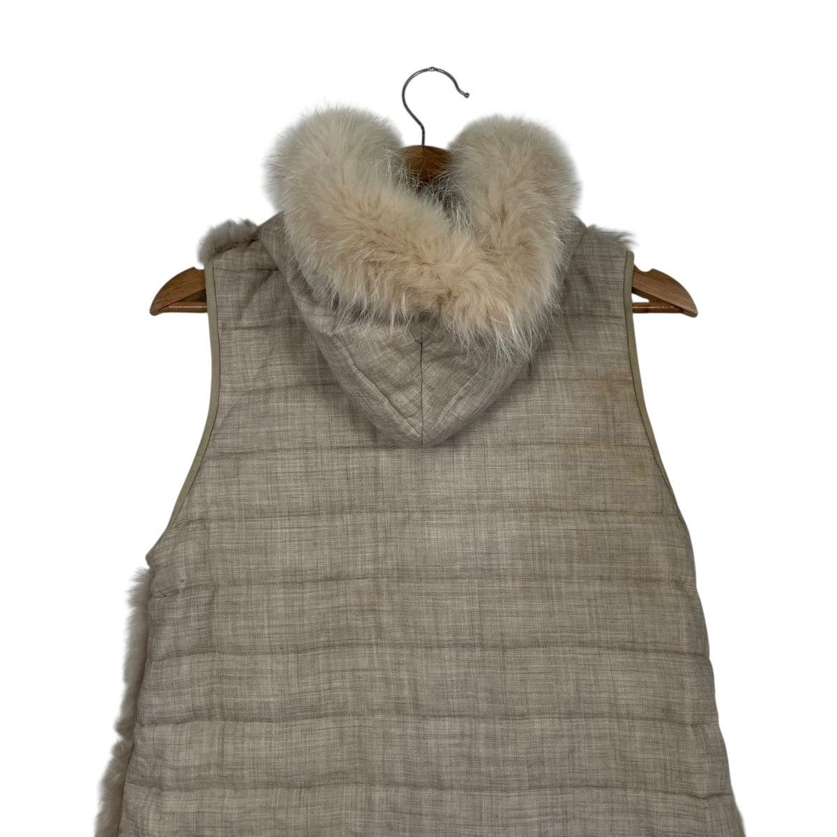 Japanese Brand El Midas Brown Hooded Faux Fur Vest Size M / US 6-8 / IT 42-44 - 8 Thumbnail