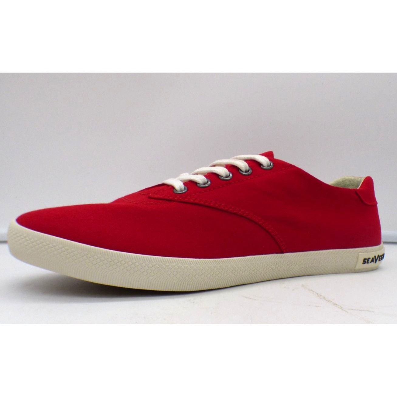 SeaVees SeeVees Women’s Palm Ave Plimsoll Sneakers, Cherry, Sz.9 Size US 9 / IT 39 - 12 Thumbnail