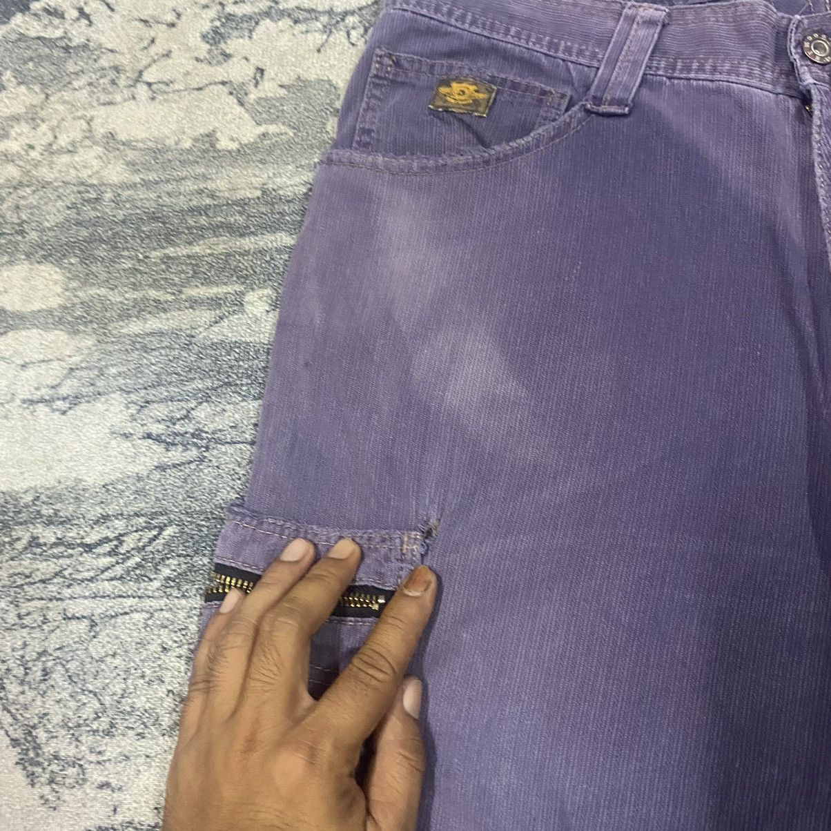 Japanese Brand × Purple × Vintage Vintage Japanese Dogman Distressed Cargo Pants Size US 31 - 10 Thumbnail