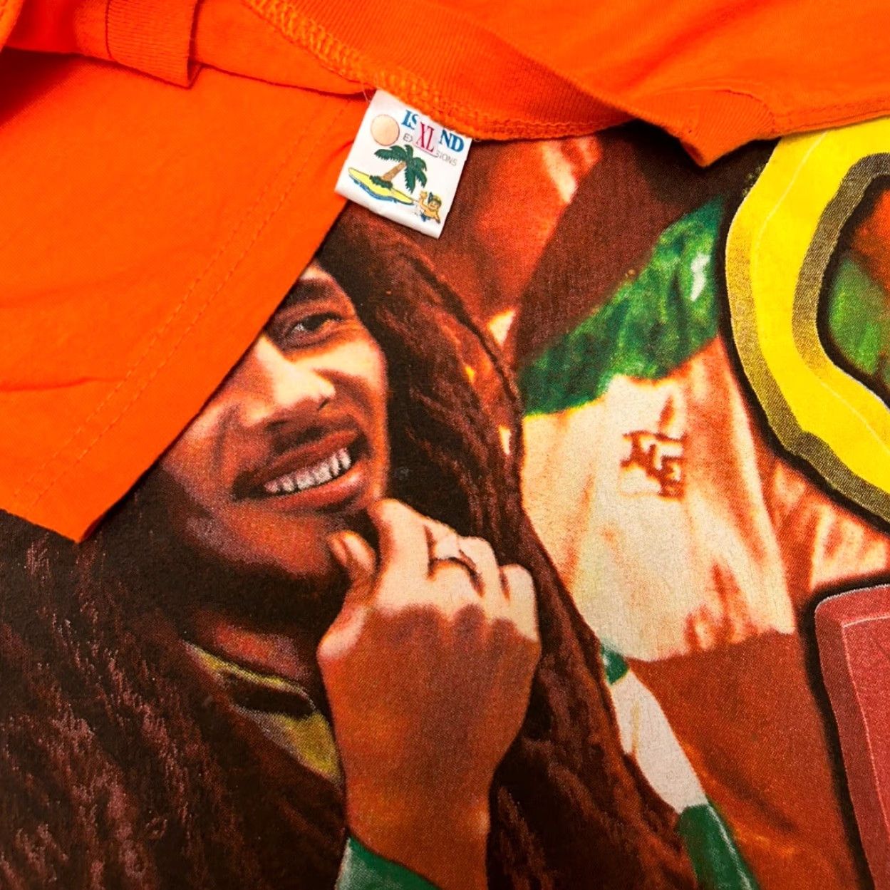 Vintage VINTAGE Bob Marley Double-Sided Rap Tee Shirt XL Mens Orange 90s 420 Rasta 1990s T-Shirt Size US XL / EU 56 / 4 - 3 Thumbnail